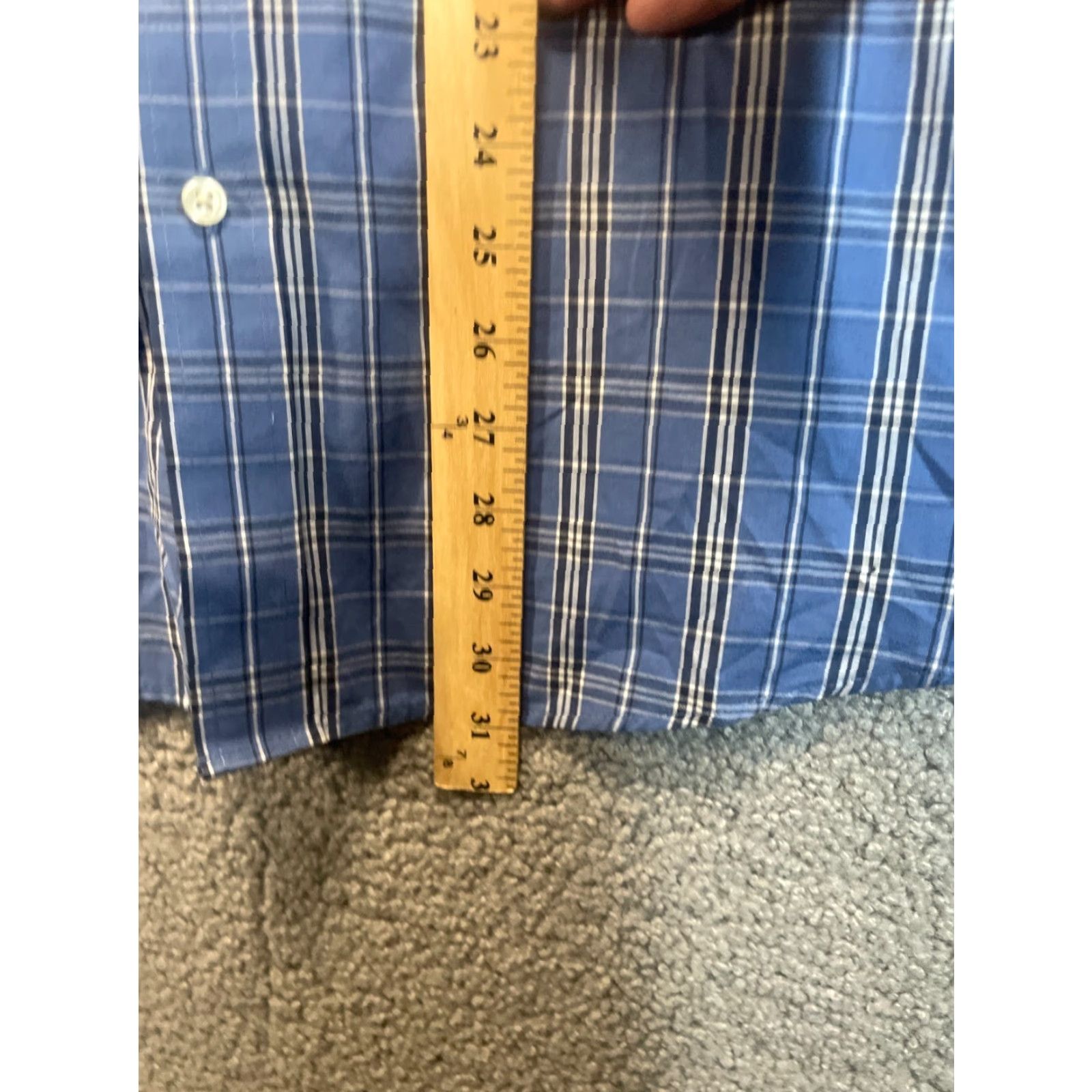 Arrow Arrow Shirt Mens XL Blue Plaid Short Sleeve Cotton Blend Classic Preppy Shirt XL Mens Blue Plaid Short Sleeve Cotton Blend Arrow Polo Shirt Size US XL / EU 56 / 4 - 4 Thumbnail