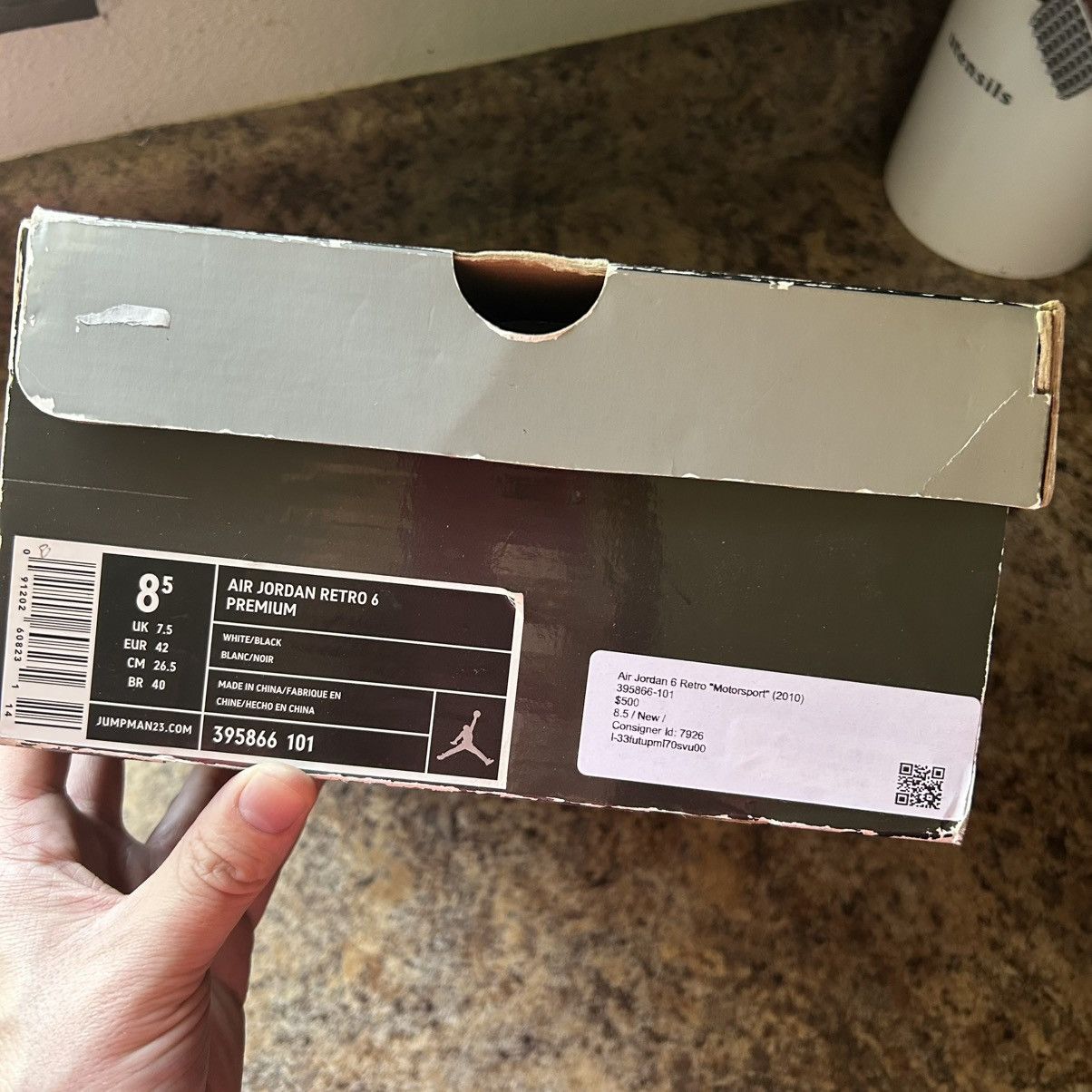 Jordan Brand 395866-101 2010 AiR JORDAN RETRO 6 PREMiUM MOTORSPORTS OiL Size US 8.5 / EU 41-42 - 7 Thumbnail