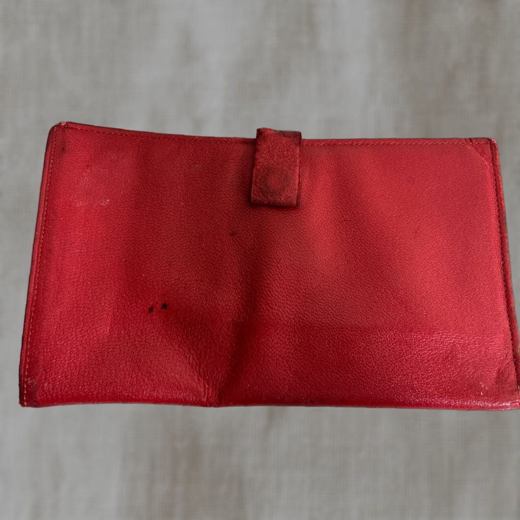 Vintage VINTAGE Princess Gardner Travel Wallet Women Red Stained Cowhide Passport/Tickets/Cards Folding Lightweight Size ONE SIZE - 1 Thumbnail