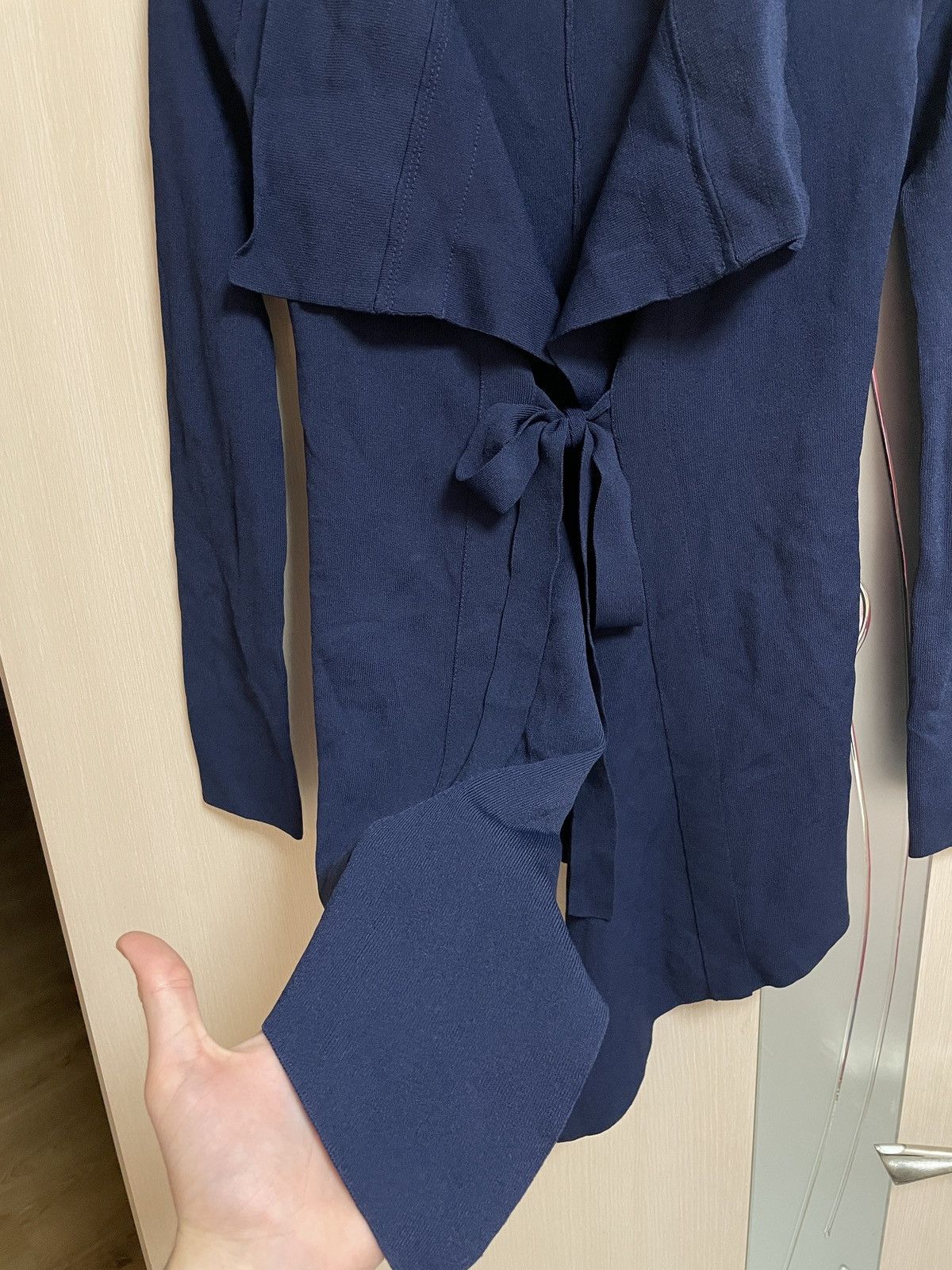 Scanlan Theodore Scanlan Theodore Crepe Knit Waterfall Cardigan Blue Size M Size M / US 6-8 / IT 42-44 - 10 Thumbnail