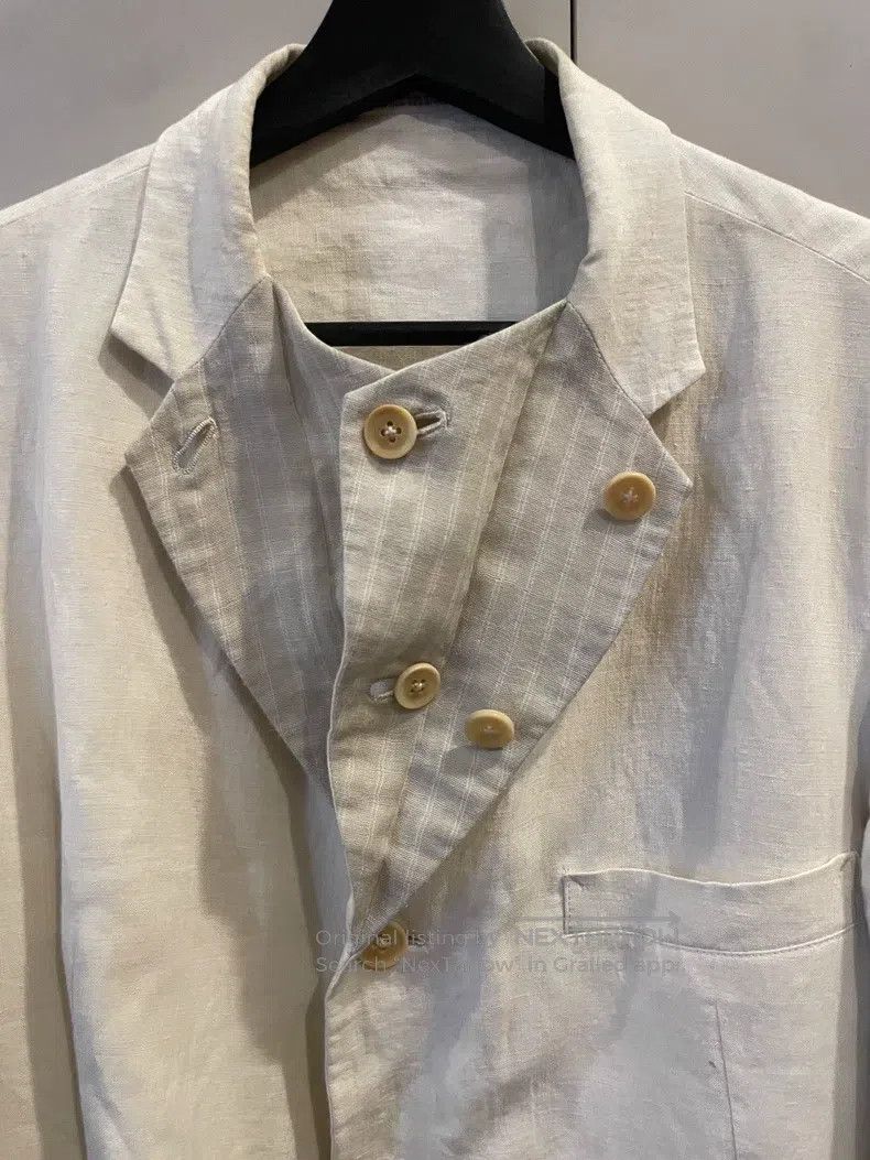 Yohji Yamamoto Yohji Yamamoto 2007 SS Double Collar Blazer jacket Size US M / EU 48-50 / 2 - 4 Thumbnail