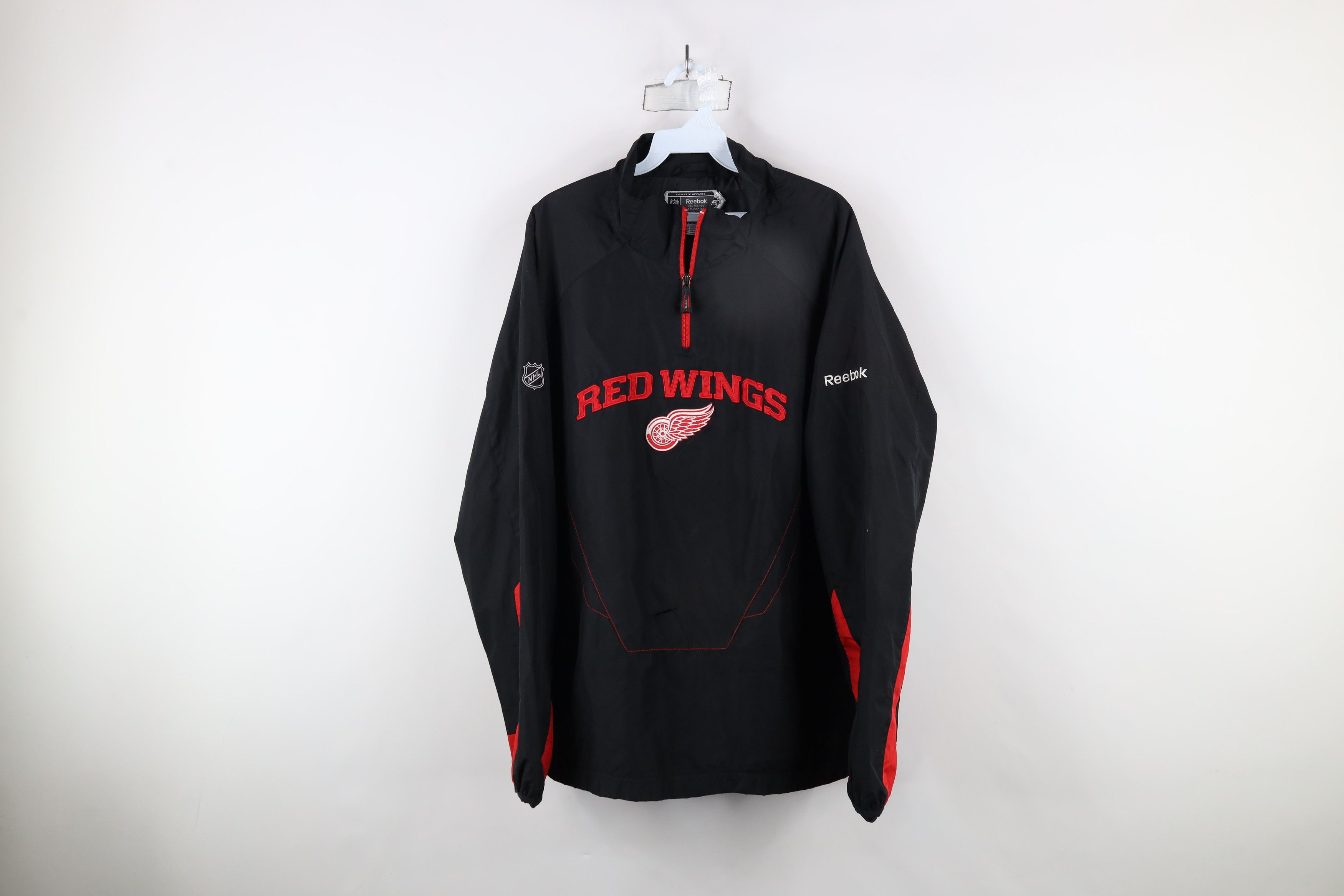 Reebok × Vintage Vintage Reebok Detroit Red Wings Hockey Half Zip Jacket Size US L / EU 52-54 / 3 - 1 Thumbnail