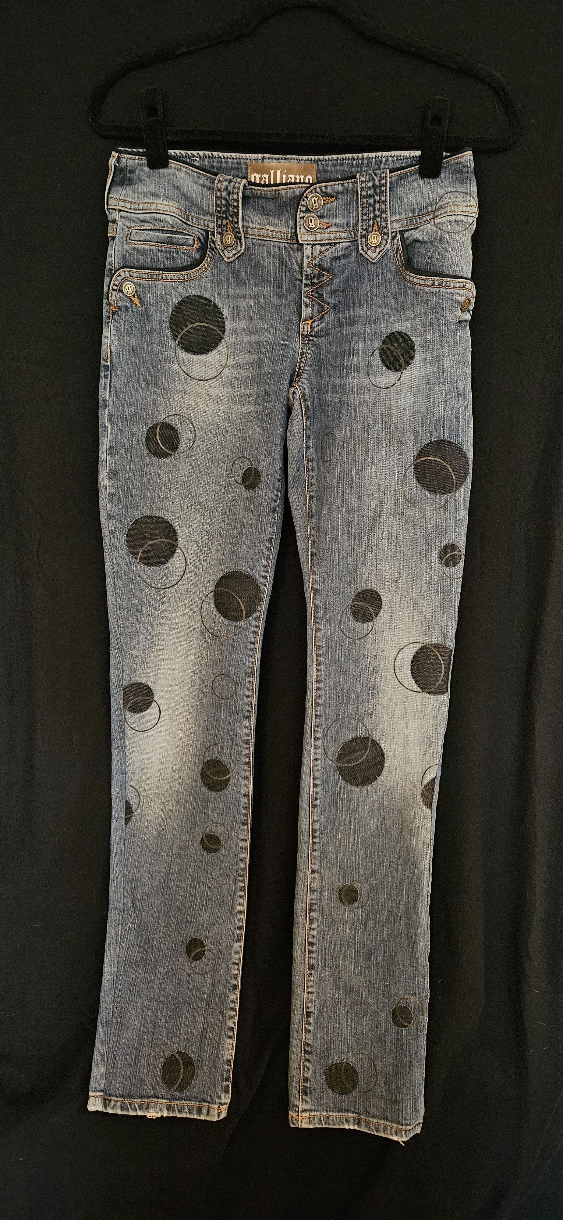 John Galliano John Galliano low rise Polk-a-Dot skinny jean Size 27" / US 4 / IT 40 - 1 Thumbnail
