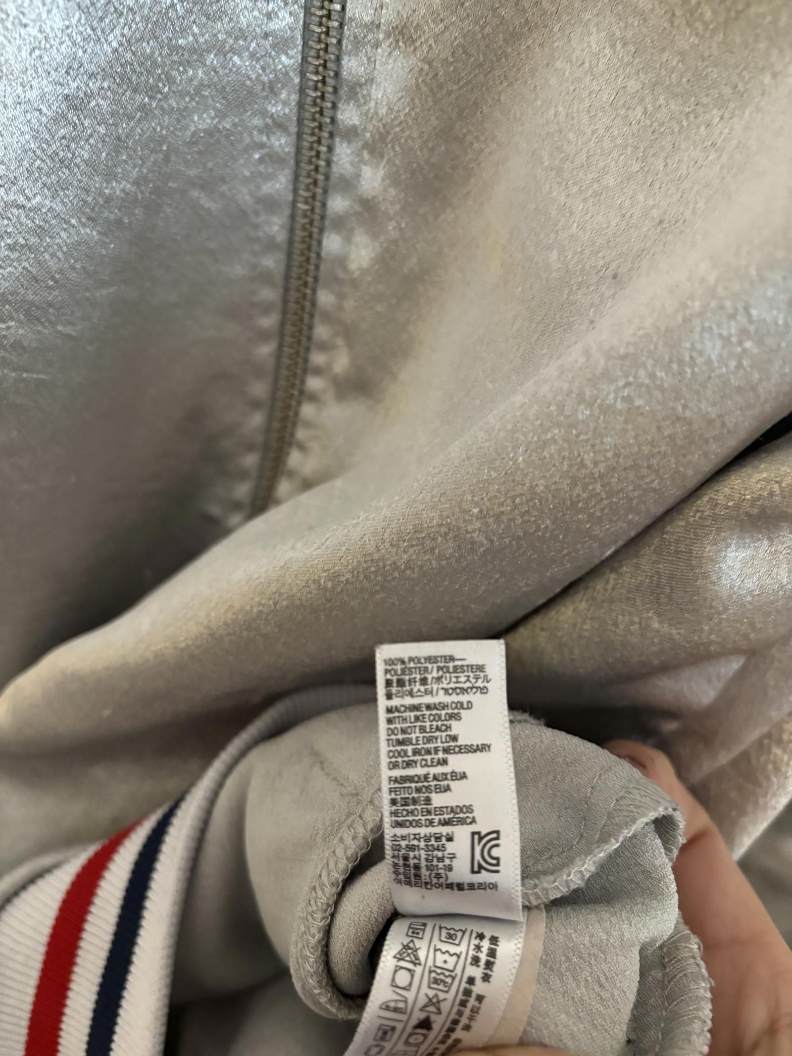 American Apparel Y2K Unisex American Apparel Silver Metallic Bomber Jacket Size S / US 4 / IT 40 - 9 Thumbnail
