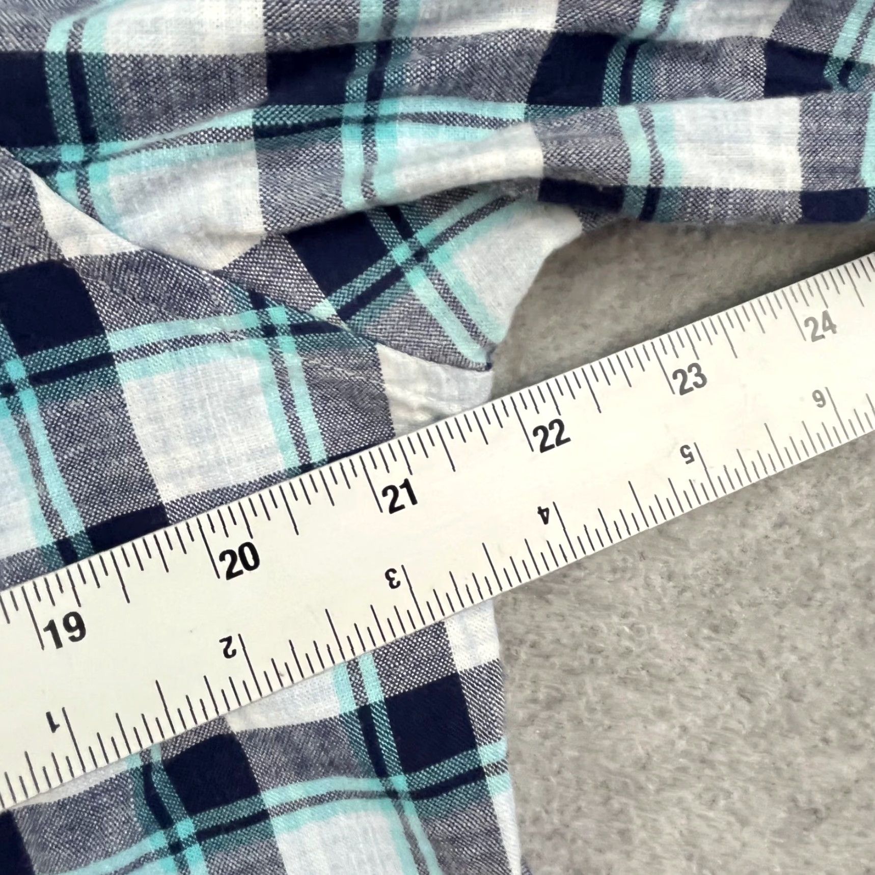 johnnie-O johnnie-O Shirt Plaid Blue White Green Long Sleeve Adult M Regular Cotton Button Shirt Mens Size US M / EU 48-50 / 2 - 5 Thumbnail
