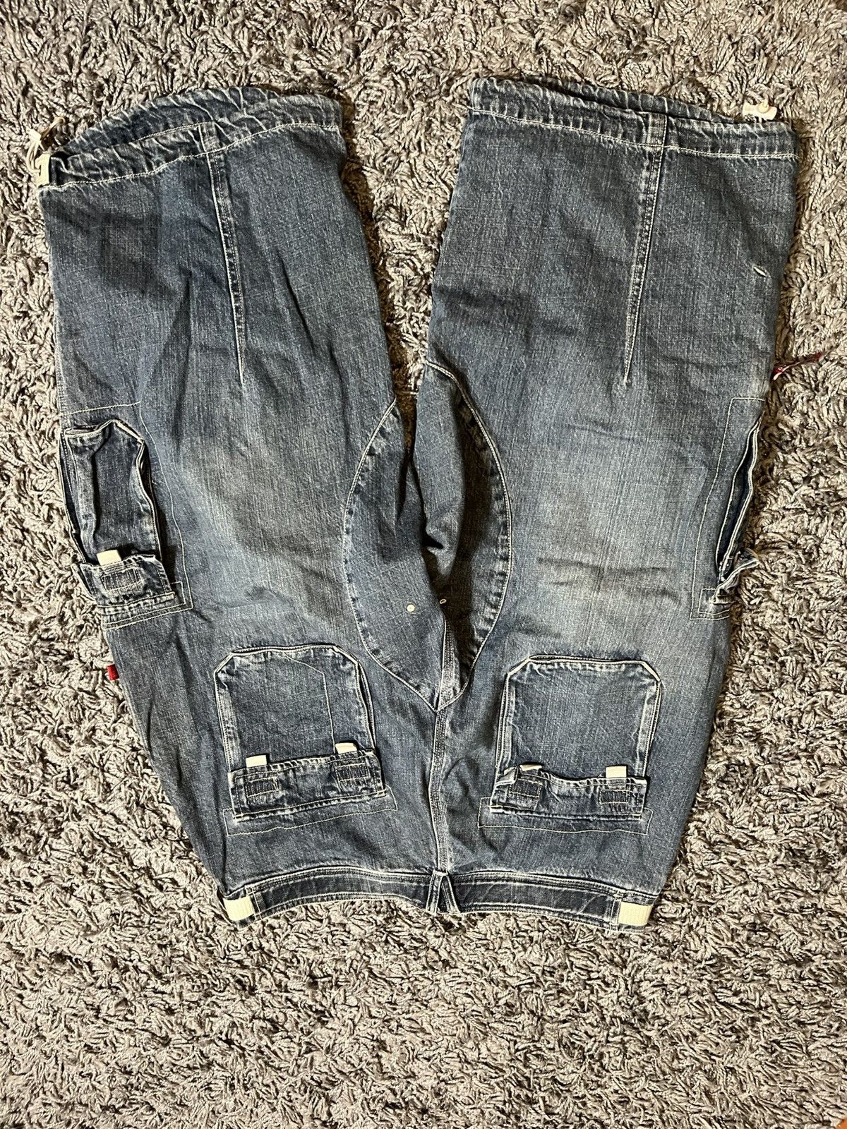 Jet Lag VINTAGE Y2K BAGGY JET LAG JEANS CARGO SHORTS Size US 36 / EU 52 - 9 Thumbnail