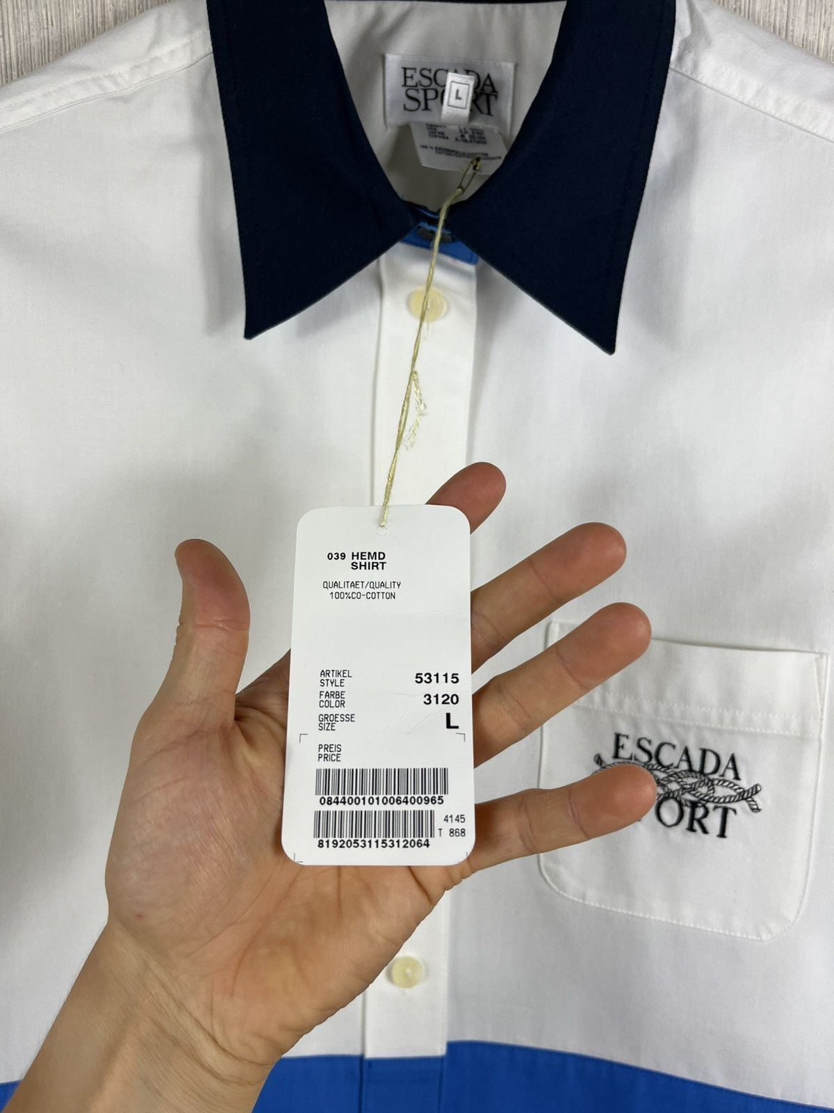 Escada Sport Vintage Brand New Escada Sport old money pocket hemd shirt Size L / US 10 / IT 46 - 15 Thumbnail