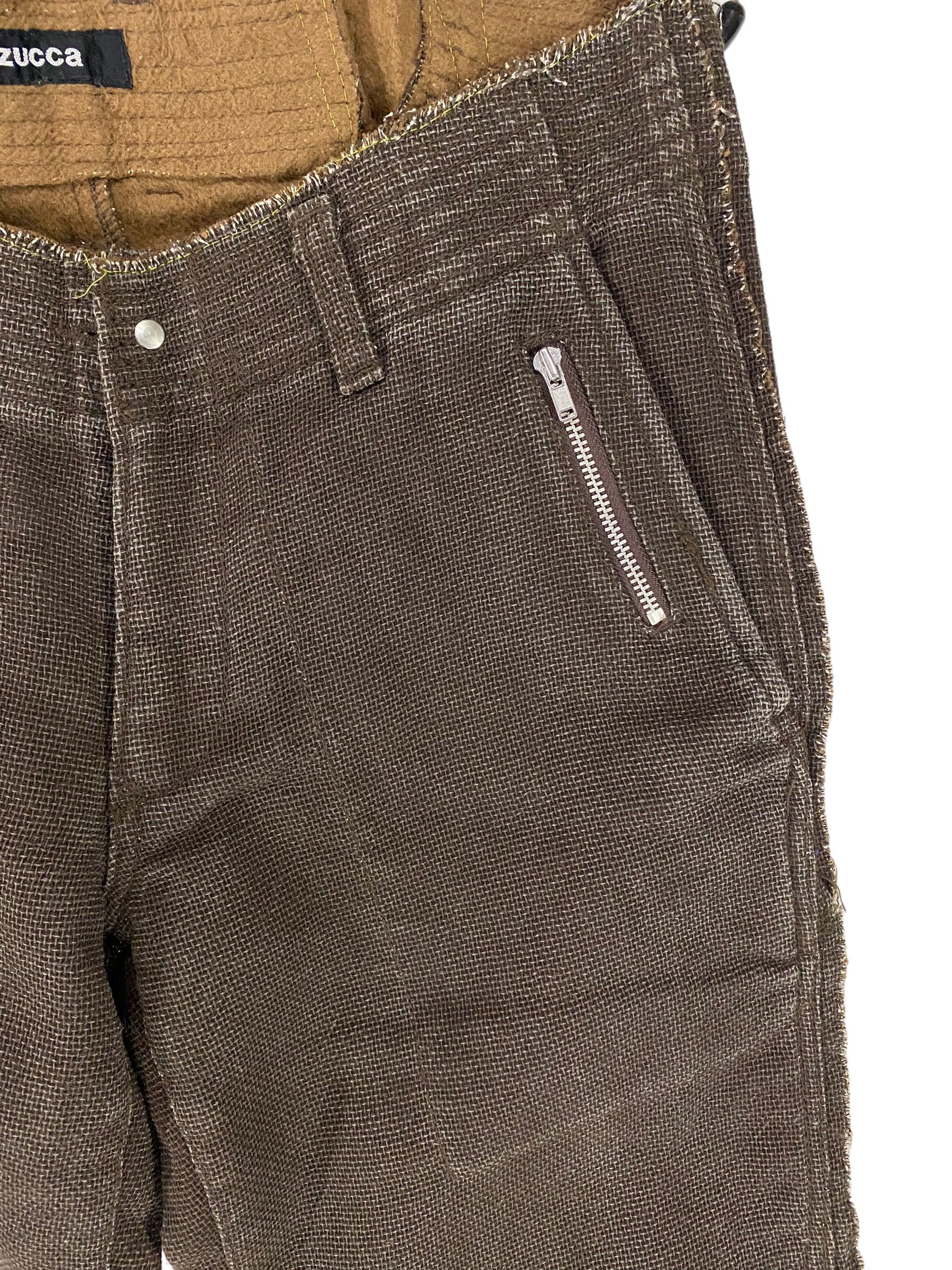 Designer × Issey Miyake × Zucca 90s Issey Miyake Zucca raw edge sackcloth pant Size US 32 / EU 48 - 3 Thumbnail