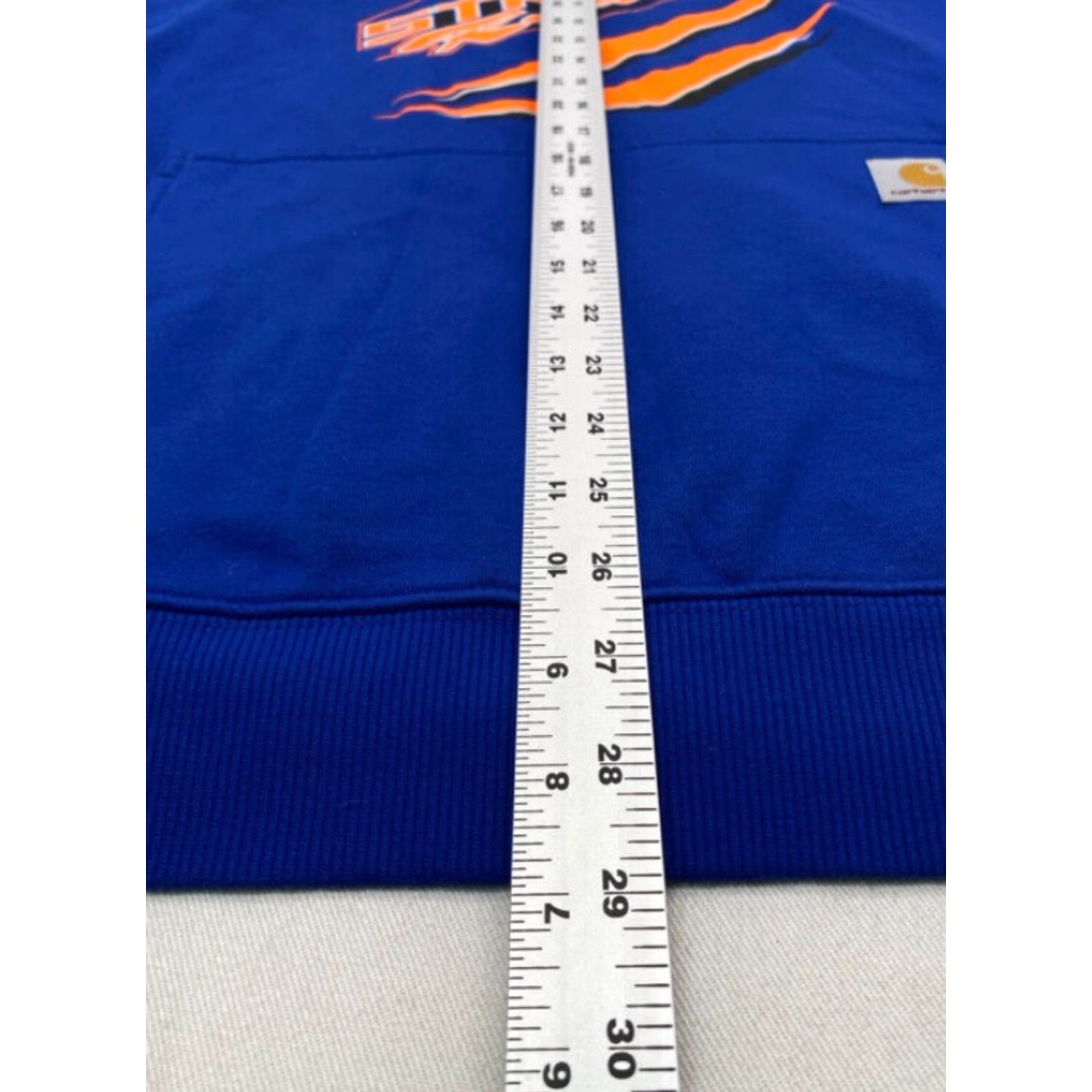 Carhartt Carhartt Hoodie Mens 2XL Loose Fit Sweatshirt Blue Crew Neck Pockets Racing 3797 TS5569 100% Authentic Big & Tall Pullover Cotton Polyester Fleece Size US XXL / EU 58 / 5 - 6 Thumbnail