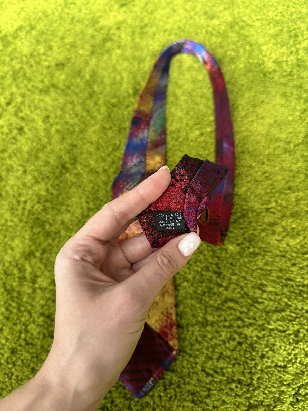 Designer × Missoni × Vintage Missoni 90s vintage coloured silk tie Size ONE SIZE - 5 Thumbnail