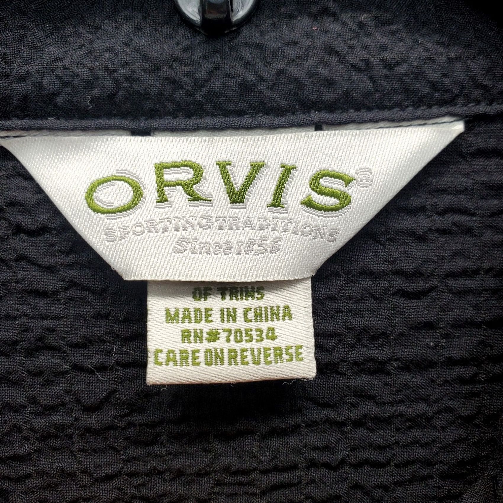 Orvis Orvis Jacket Womens Size M Black Seersucker Lightweight Full Zip Pockets Size M / US 6-8 / IT 42-44 - 5 Thumbnail