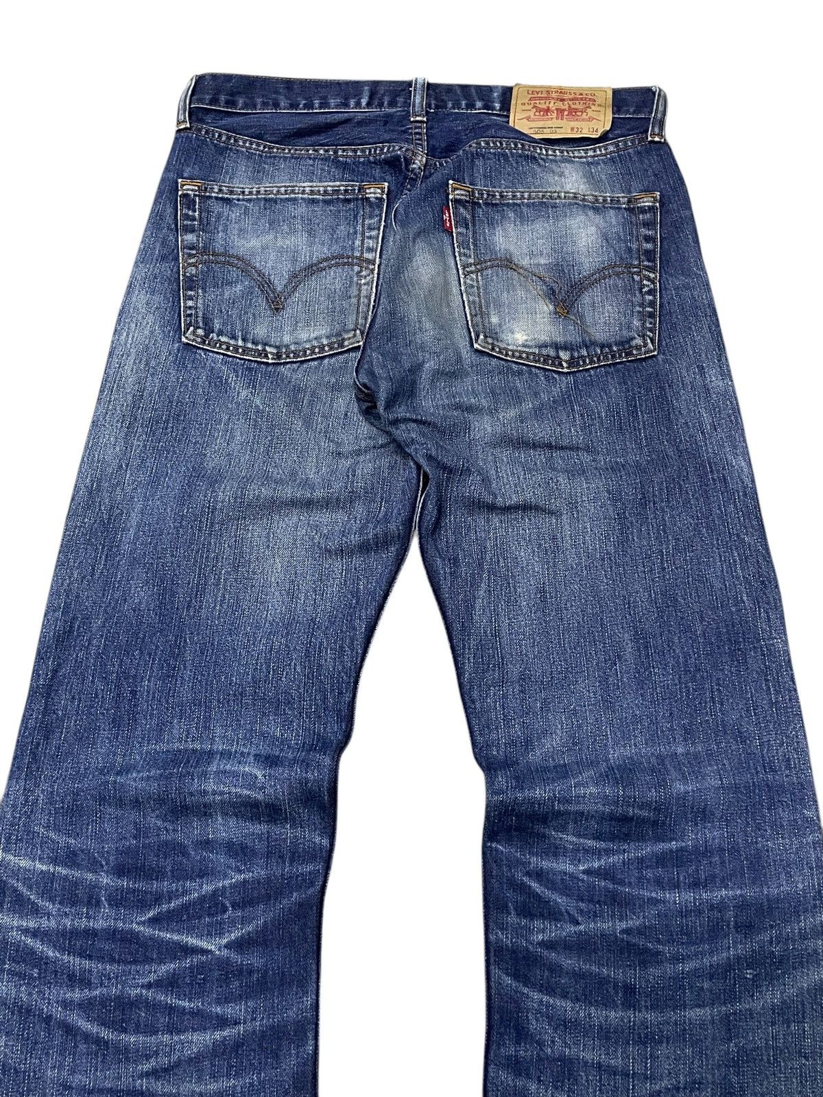 Levi's × Vintage Vintage Levis 505 Distressed Aging Loose Jeans Size US 31 - 18 Thumbnail