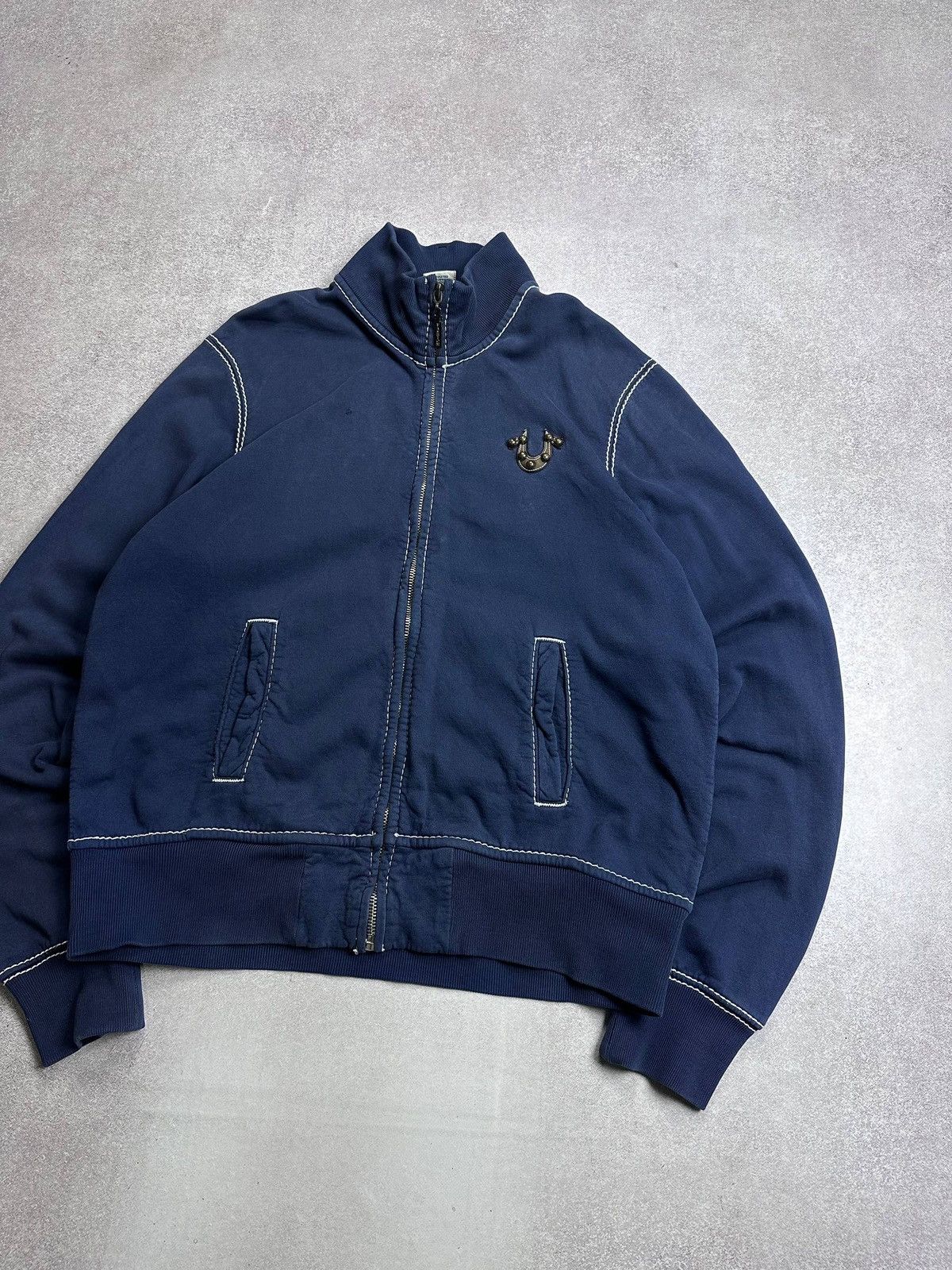 True Religion Vintage True Religion Big Logo Spellout Bomber Jacket XXL Size US XXL / EU 58 / 5 - 8 Thumbnail