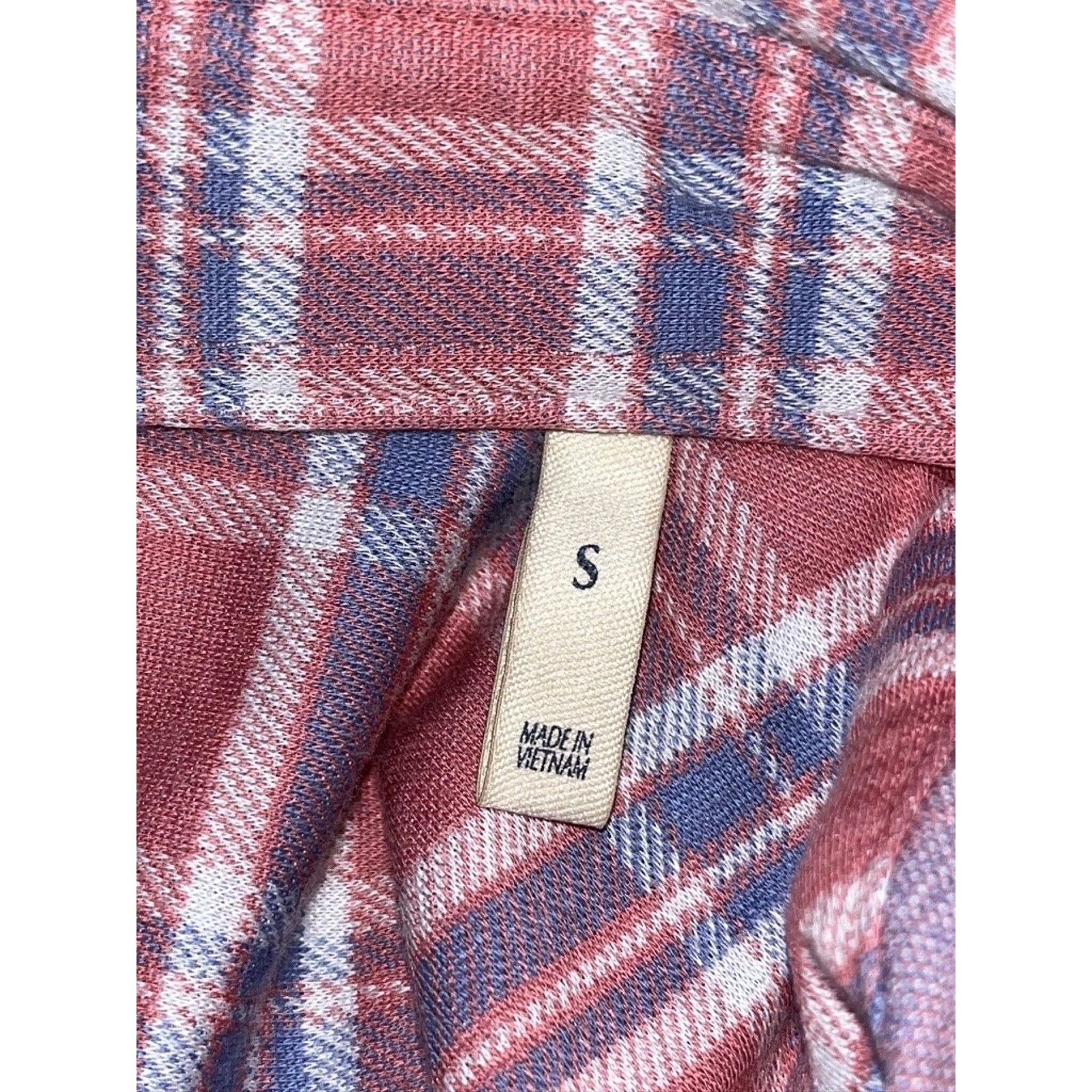 Faherty Faherty Coastline Knit Shirt S Pink Blue Plaid Button Down Size US S / EU 44-46 / 1 - 6 Thumbnail