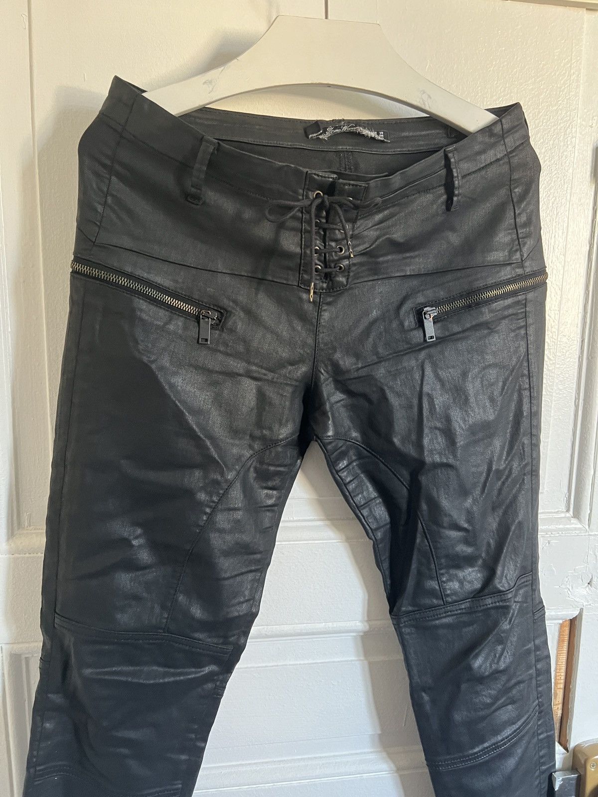 Vintage Y2K Racing Moto Biker Jeans Pants 2000s like jpg raf rick 00 Size 28" / US 6 / IT 42 - 2 Thumbnail