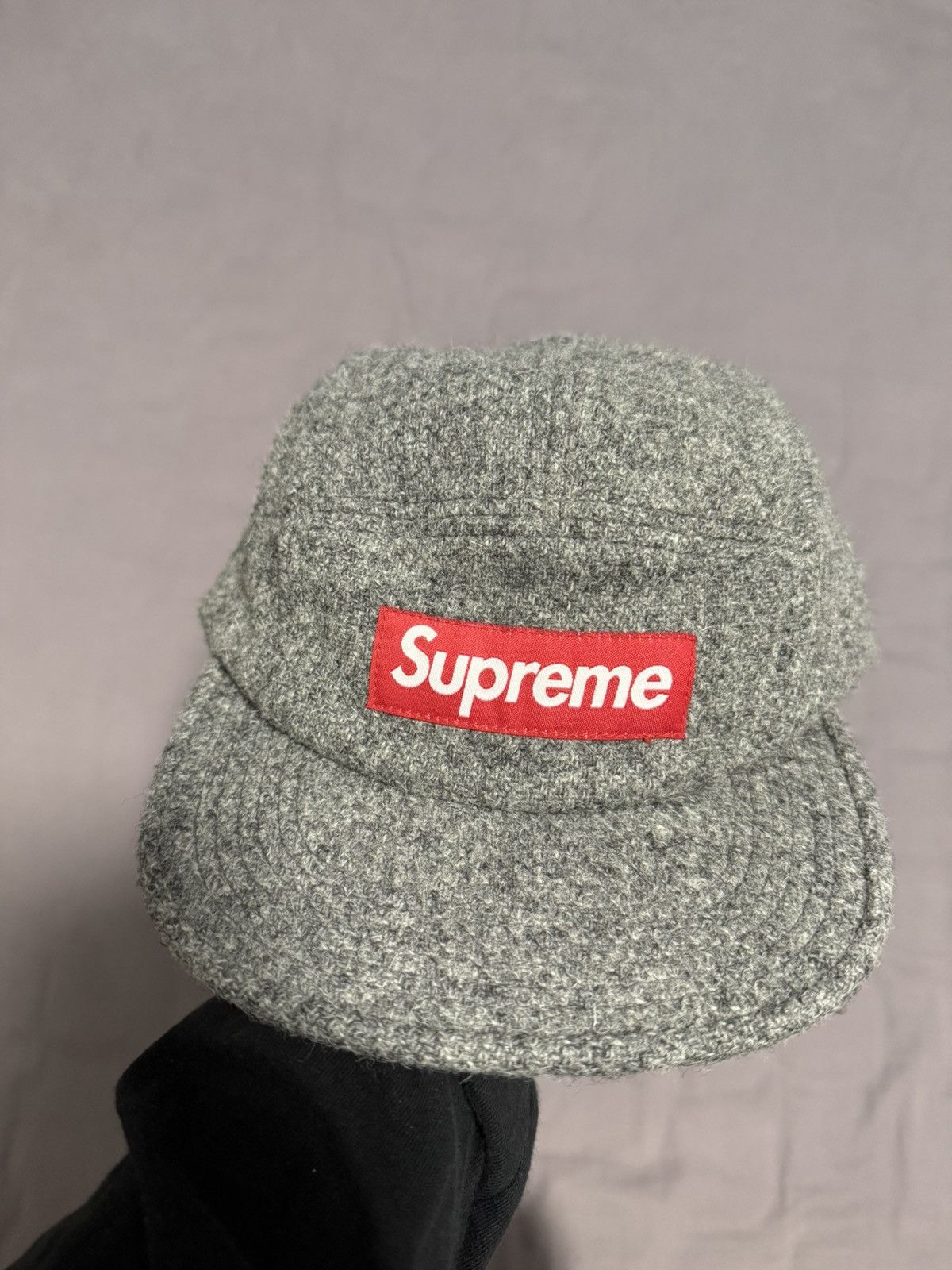 Supreme Supreme fw12 2012 Harris Tweed wool 5-Panel camp cap grey Size ONE SIZE - 1 Thumbnail