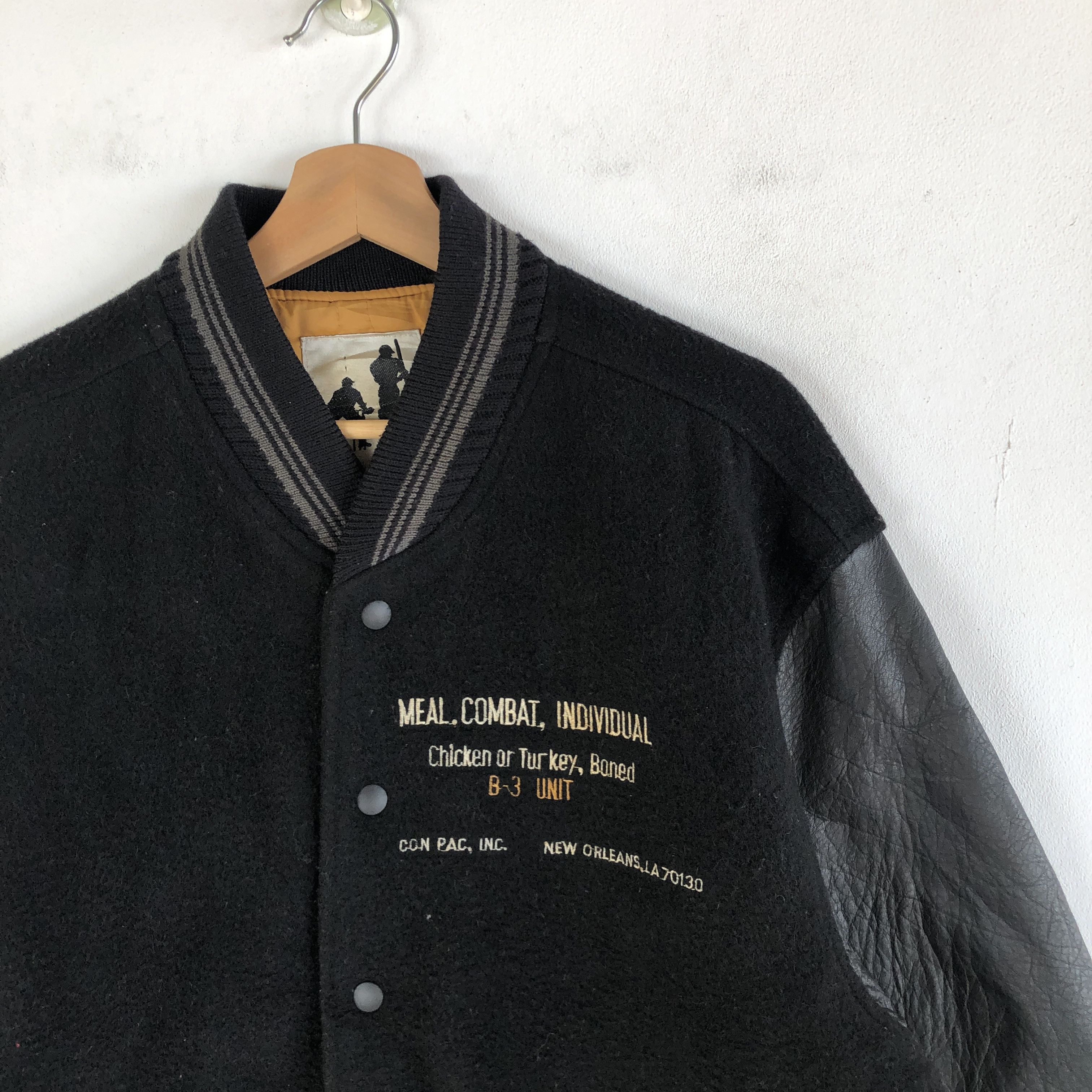 Japanese Brand Japanese Varsity Jacket Letterman Leather Wool Jacket Size US XL / EU 56 / 4 - 6 Thumbnail