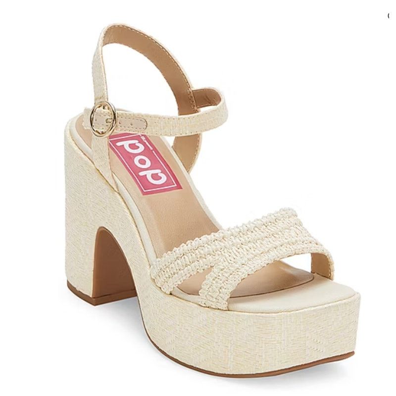 Other Pop Womens Applaud Heeled Sandals Natural Size US 11 / IT 41 - 1 Thumbnail