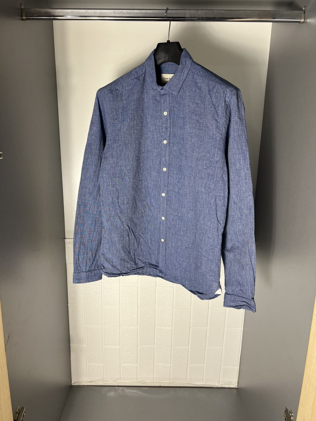 Oliver Spencer × Vintage VERY RARE OLIVER SPENCER LINEN DESIGNER SHIRT JAPAN STYLE Size US M / EU 48-50 / 2 - 2 Thumbnail