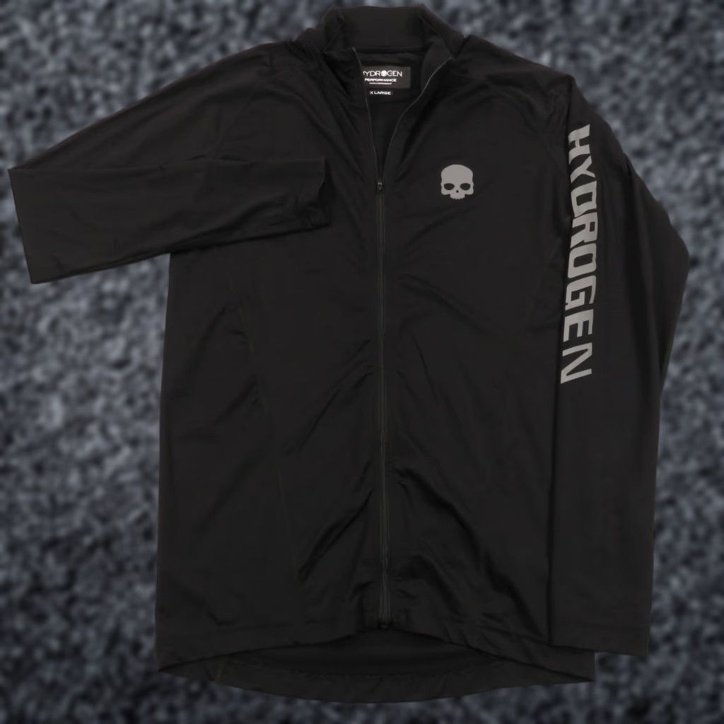 HYDROGEN Hydrogen Tennis Top Women XL Black Full Zip Up Compresion Long Sleeve Shirt Golf Size XL / US 12-14 / IT 48-50 - 1 Thumbnail