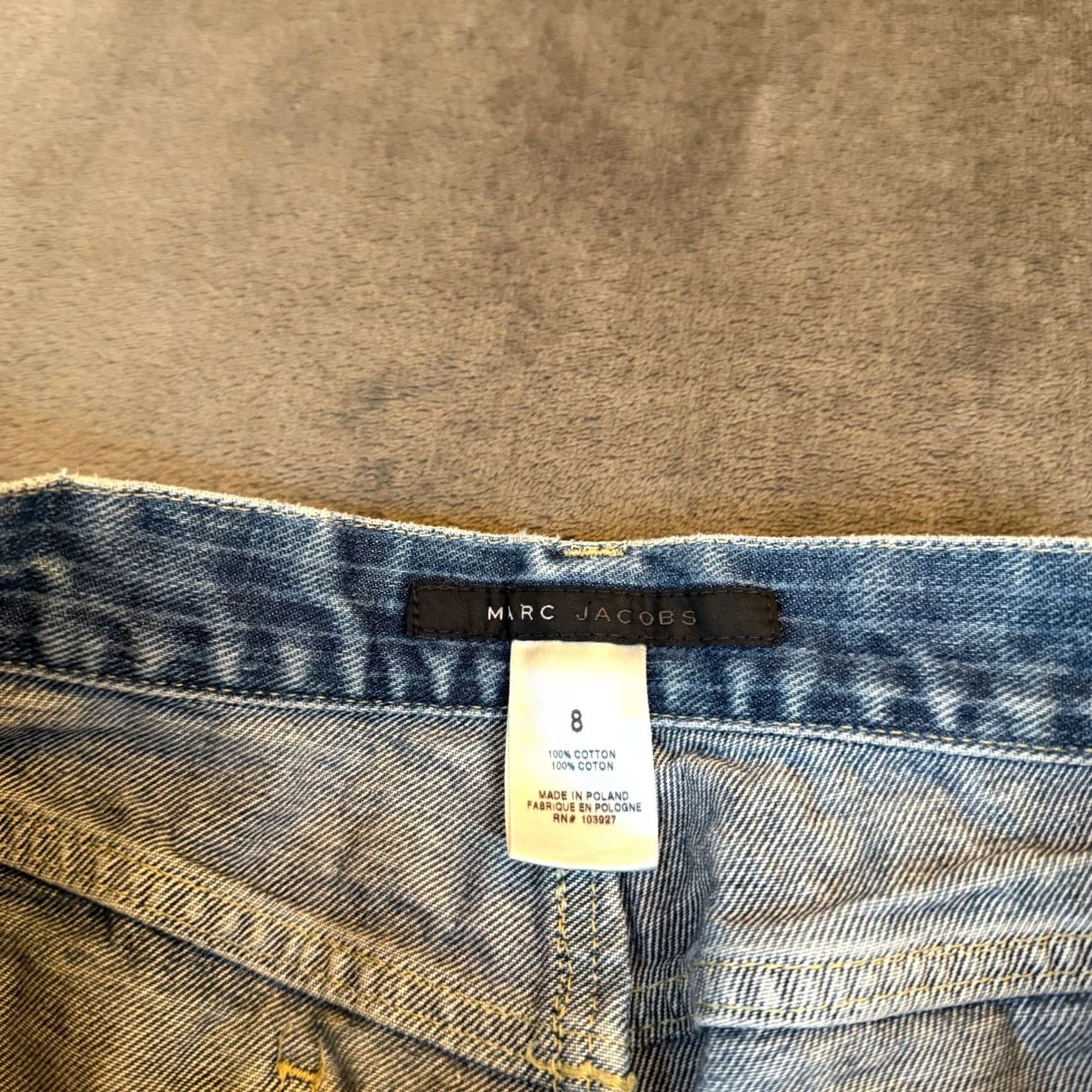 Marc Jacobs Marc Jacobs Jeans Pinstripe Straight 5-Pocket Denim Cotton Button Fly Womens Size 8 Blue" Size 30" / US 8 / IT 44 - 2 Thumbnail