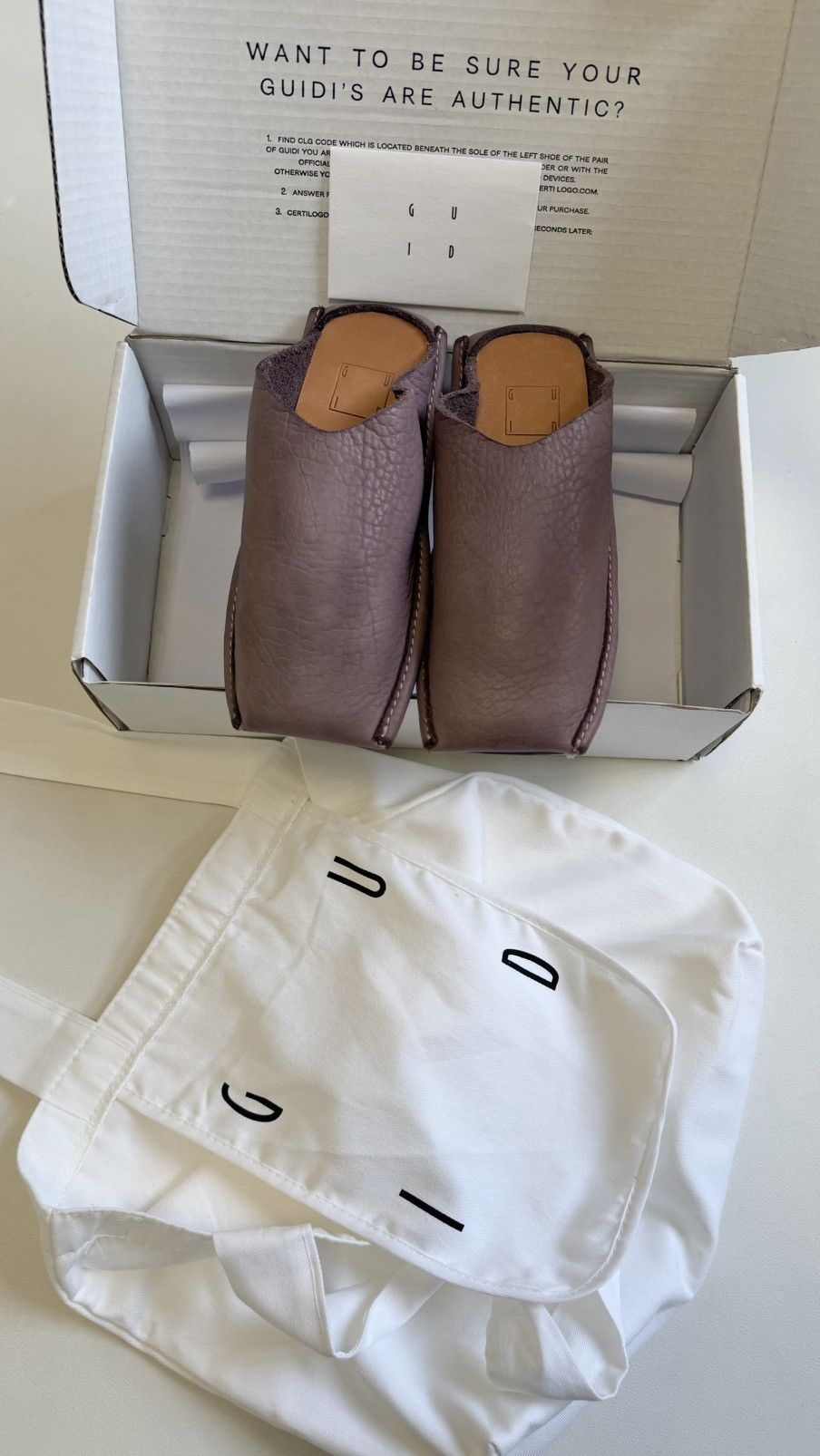 Guidi ‘Violet Bison Leather’ Mule Shoes Size US 8 / IT 38 - 19 Thumbnail
