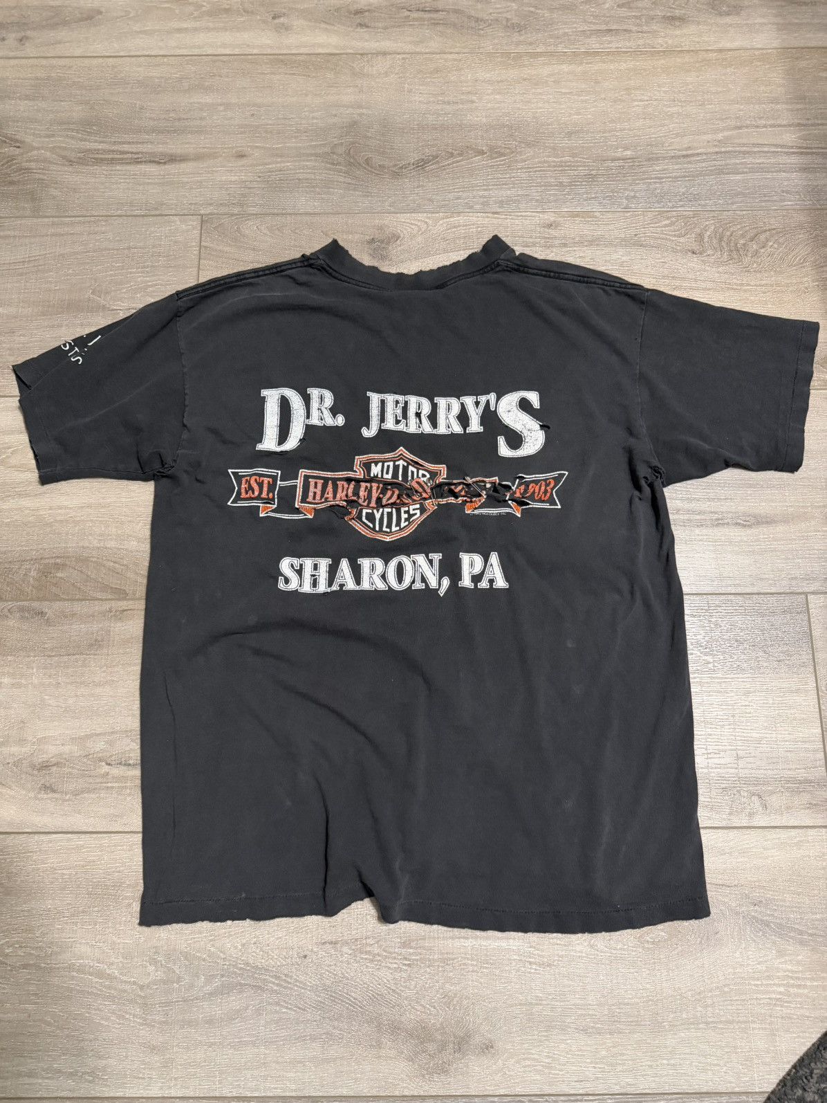 Vintage Vintage Harley Davidson Thrashed T-Shirt Size US L / EU 52-54 / 3 - 3 Thumbnail