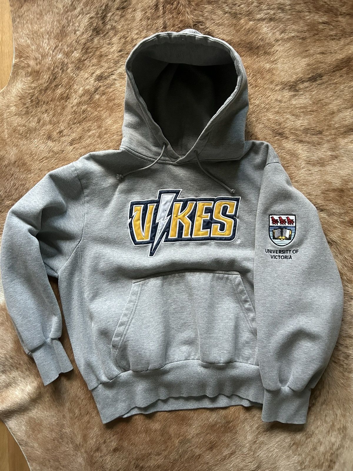 Vintage College university grey hoodie Size US S / EU 44-46 / 1 - 2 Thumbnail