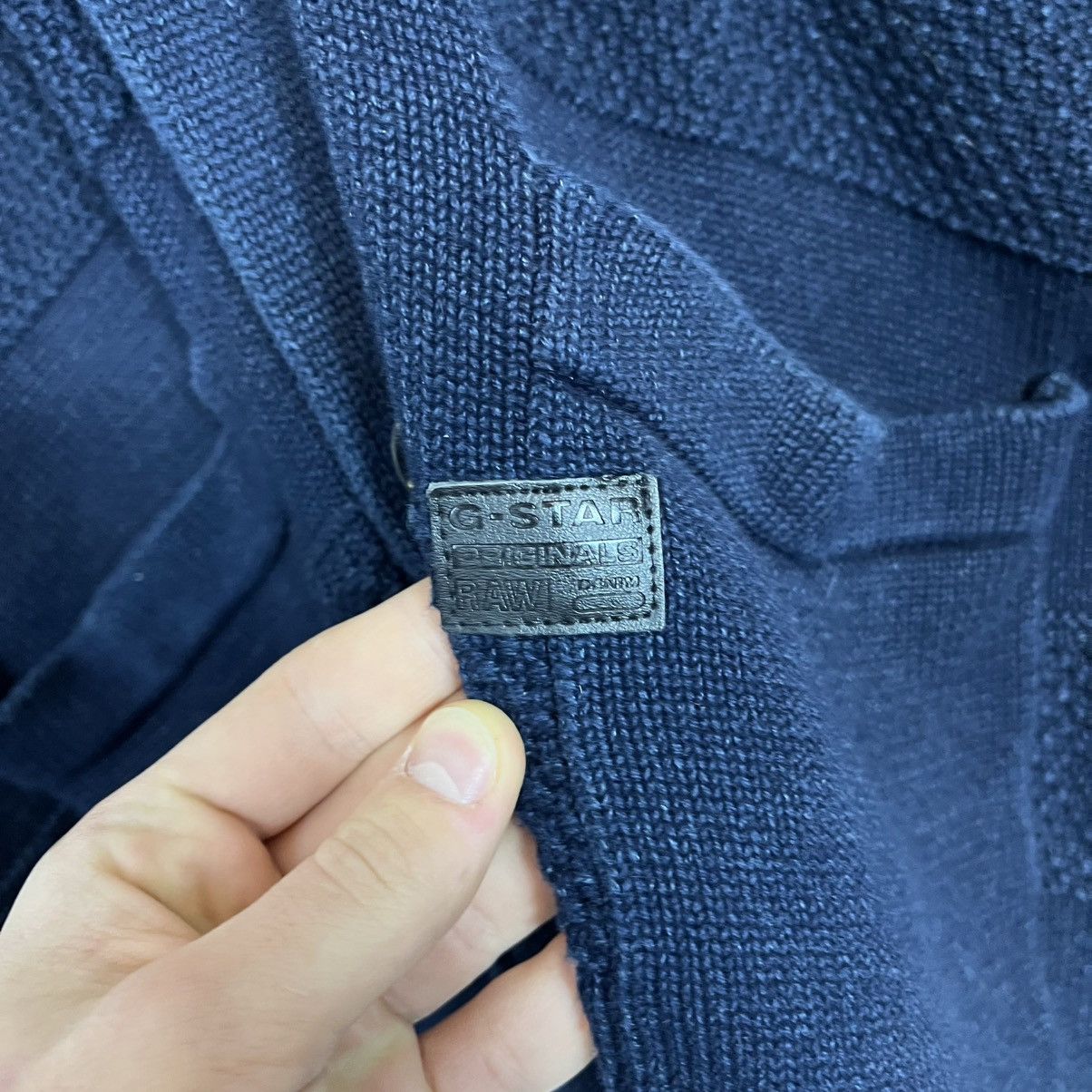 G-Star G-Star Raw Blue Renej Shawl Knitted Cardigan Sweater Y2K Size US XXL / EU 58 / 5 - 6 Thumbnail