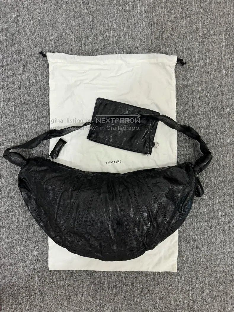 Lemaire LEMAIRE Black coated bag i Size ONE SIZE - 2 Thumbnail