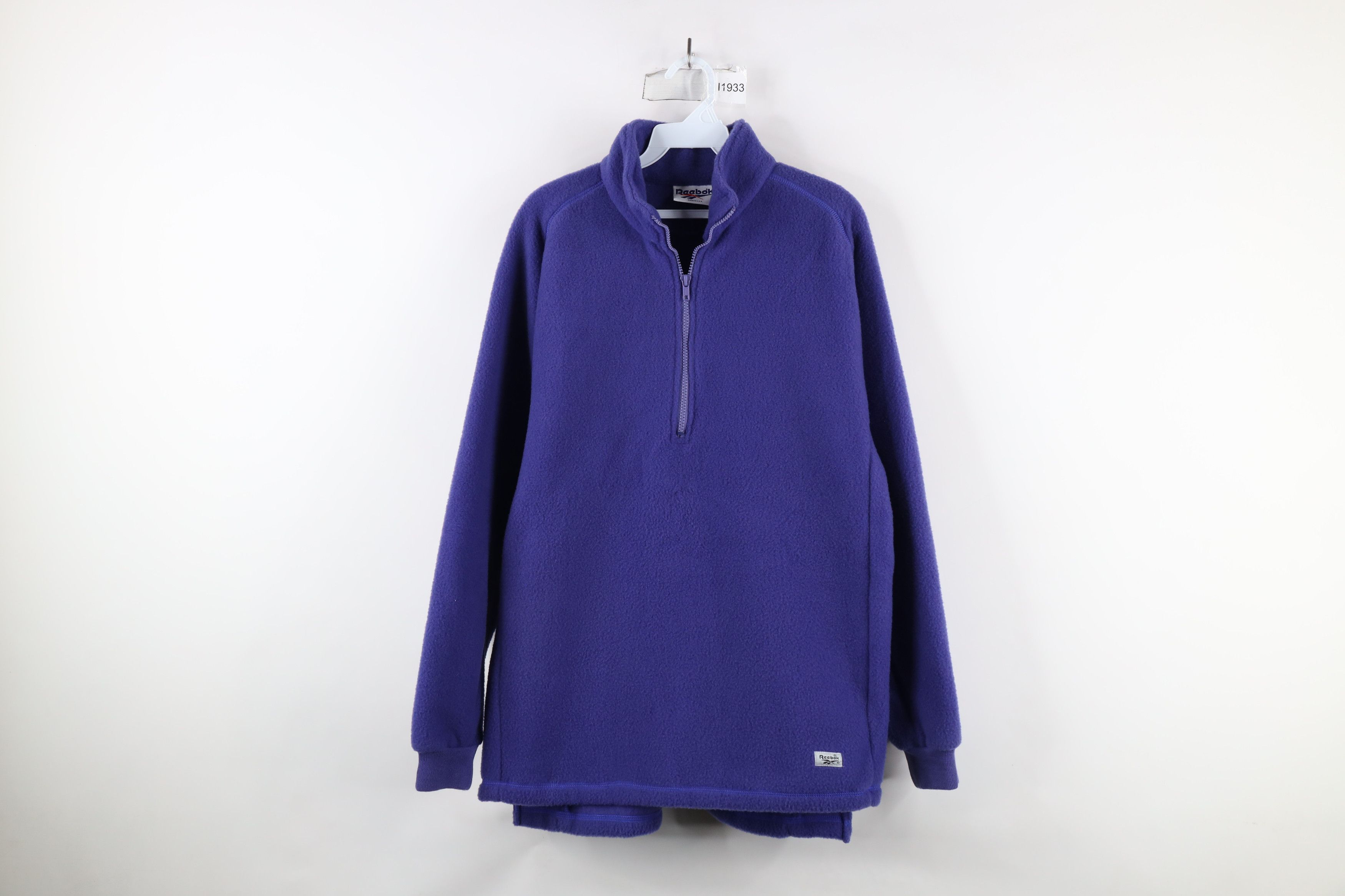 Reebok × Vintage Vintage 90s Reebok Half Zip Pullover Sweater Purple USA Size US L / EU 52-54 / 3 - 1 Thumbnail