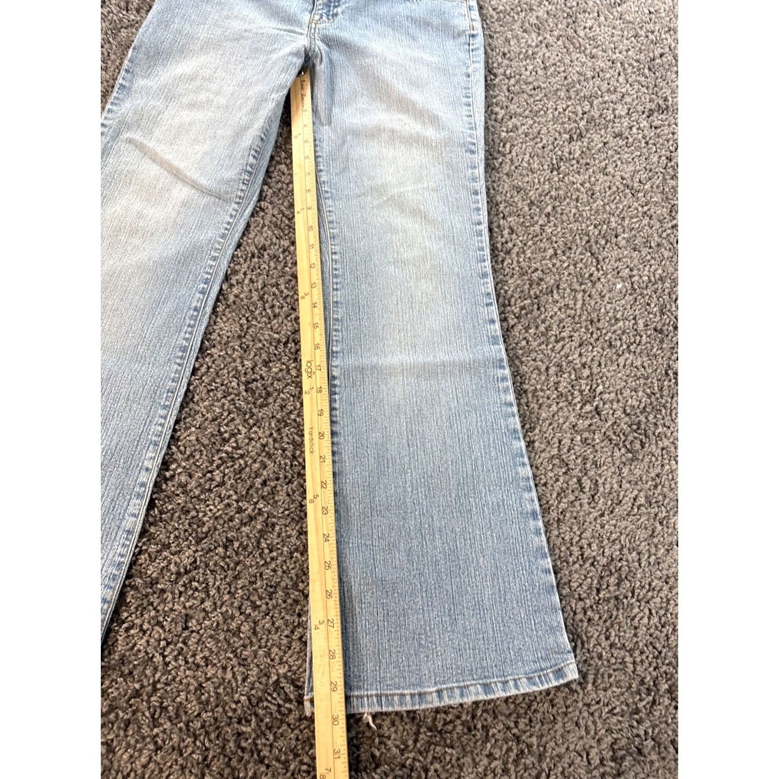 Vintage VINTAGE Glo Jeans Womens Bootcut Jeans 32 30 Low Rise Light Wash Embroidered Blue 80s 90s Womens Size 24" / US 00 / IT 34 - 2 Thumbnail
