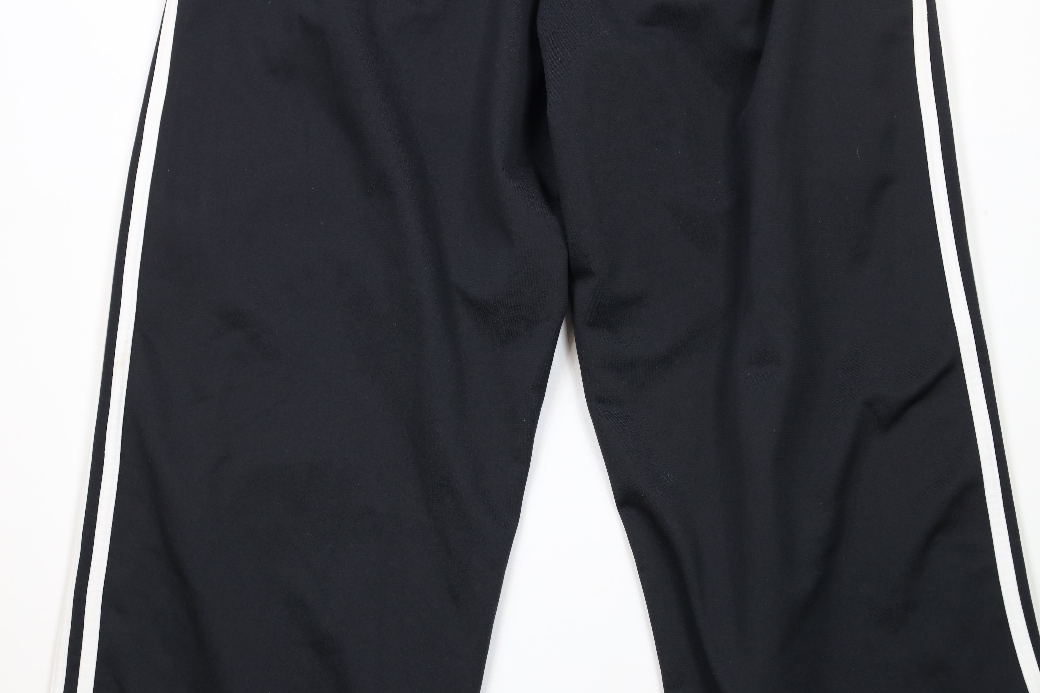 Adidas × Vintage Vintage 90s Y2K Adidas Striped Wide Leg Sweatpants Black Size US 36 / EU 52 - 13 Thumbnail