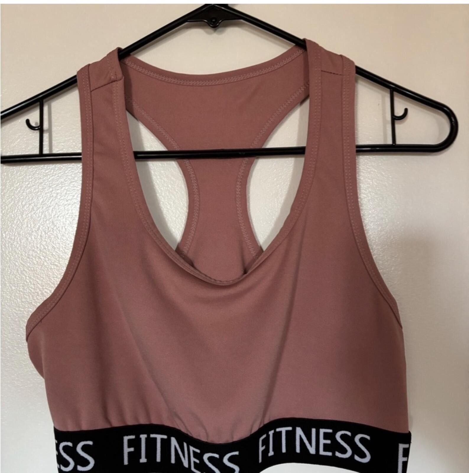 Other Fitness Sports Bra and Shorts Set - Pink and Black Size 32" / US 10 / IT 46 - 2 Thumbnail