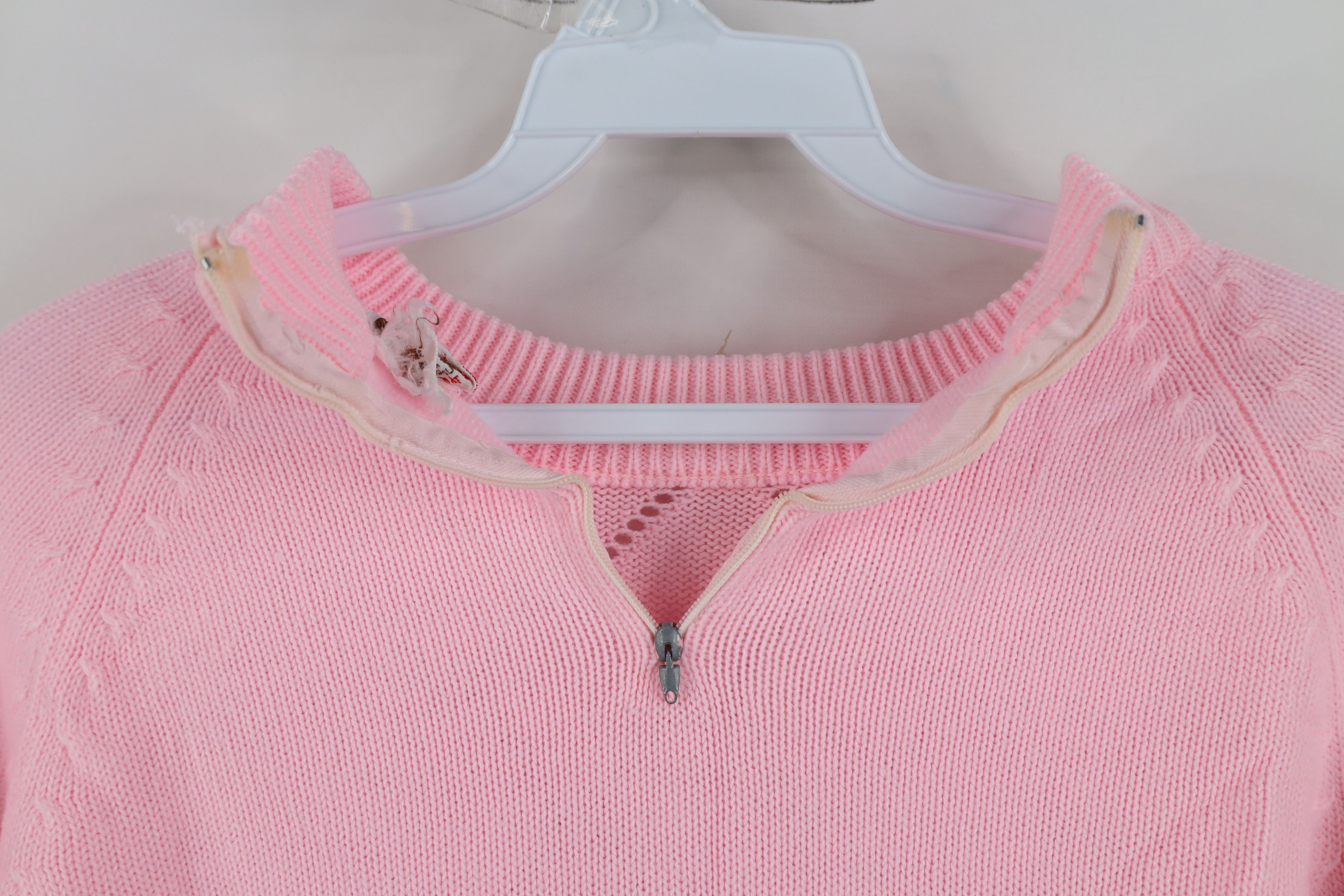Vintage Vintage 60s 70s Streetwear Knit Back Zip Sweater Pink Size XS / US 0-2 / IT 36-38 - 12 Thumbnail