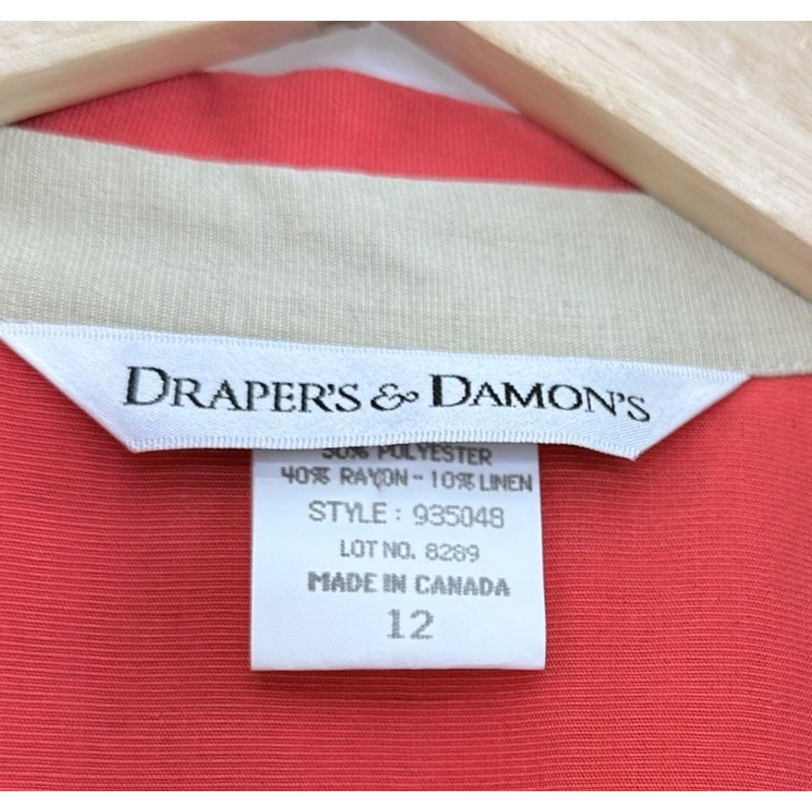 Vintage VINTAGE Draper & Damon’s Blazer Sweater Women Sz 12 NWT Bright Red Open Front U Lined Canada Size XL / US 12-14 / IT 48-50 - 6 Thumbnail