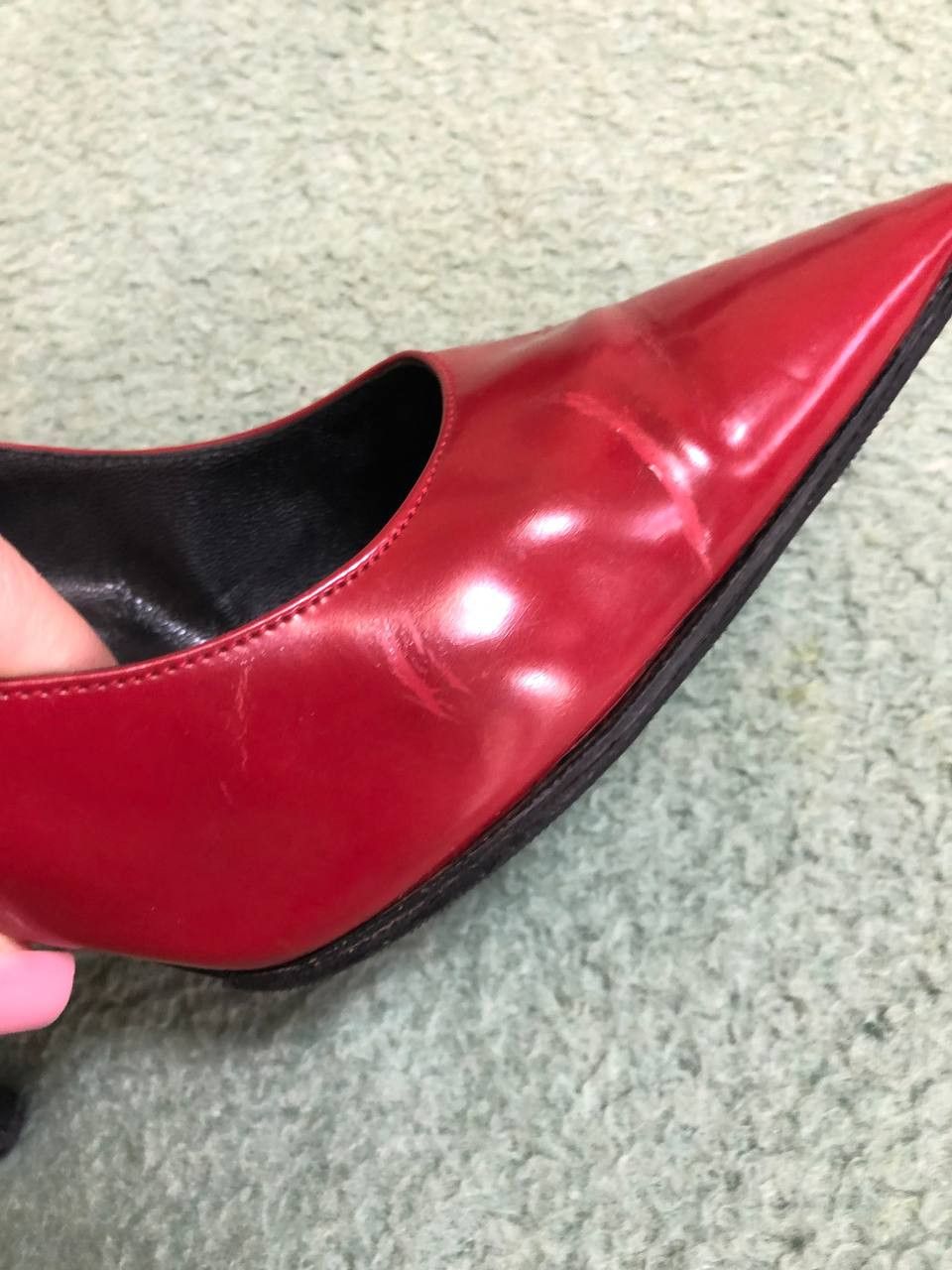Dolce & Gabbana Dolce & Gabbana Red Patent Leather Pointed-Toe Heels Size US 10 / IT 40 - 15 Thumbnail