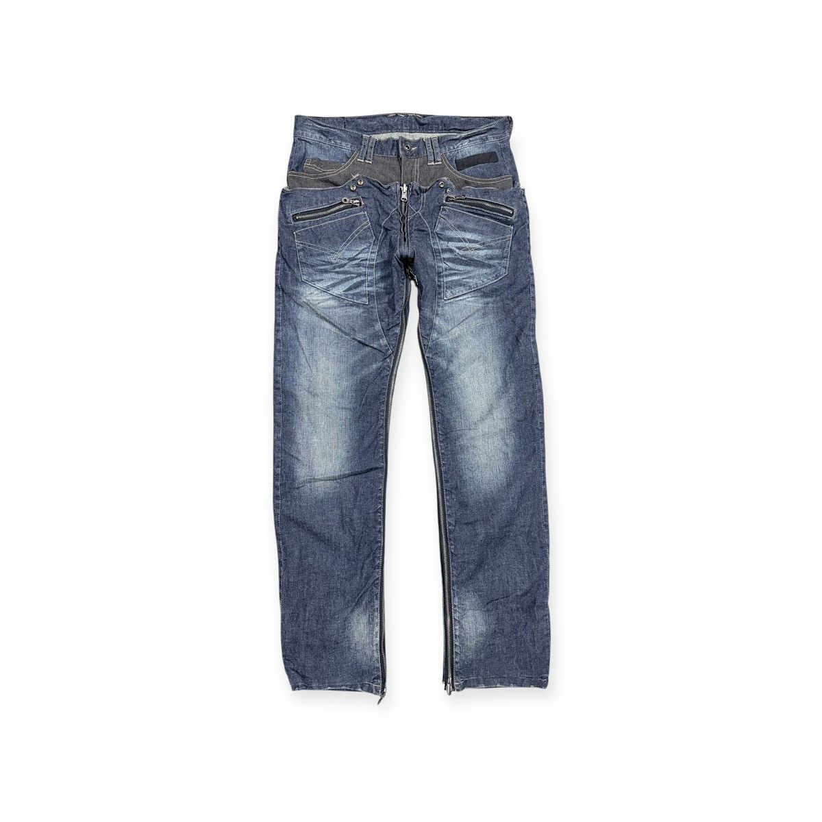 Seditionaries Vtg🔥Avant-Garde ppfm AnarchyDenim Eastern Rock Reverseible Size US 33 - 4 Thumbnail