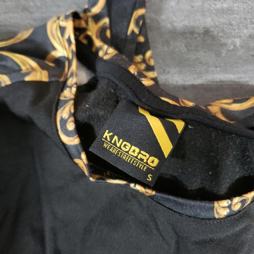 Designer Black Gold Detailed KNGBRO Long Sleeve Size US S / EU 44-46 / 1 - 4 Thumbnail