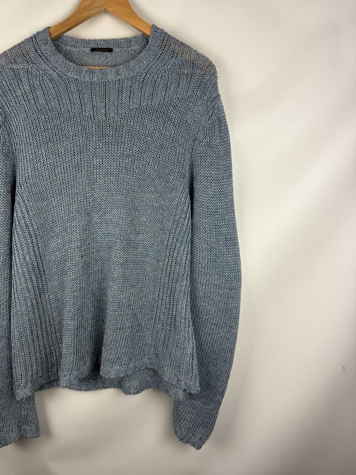 Cruciani Cruciani Men’s Linen Knitted Crewneck Sweater Pullover Size US L / EU 52-54 / 3 - 3 Thumbnail