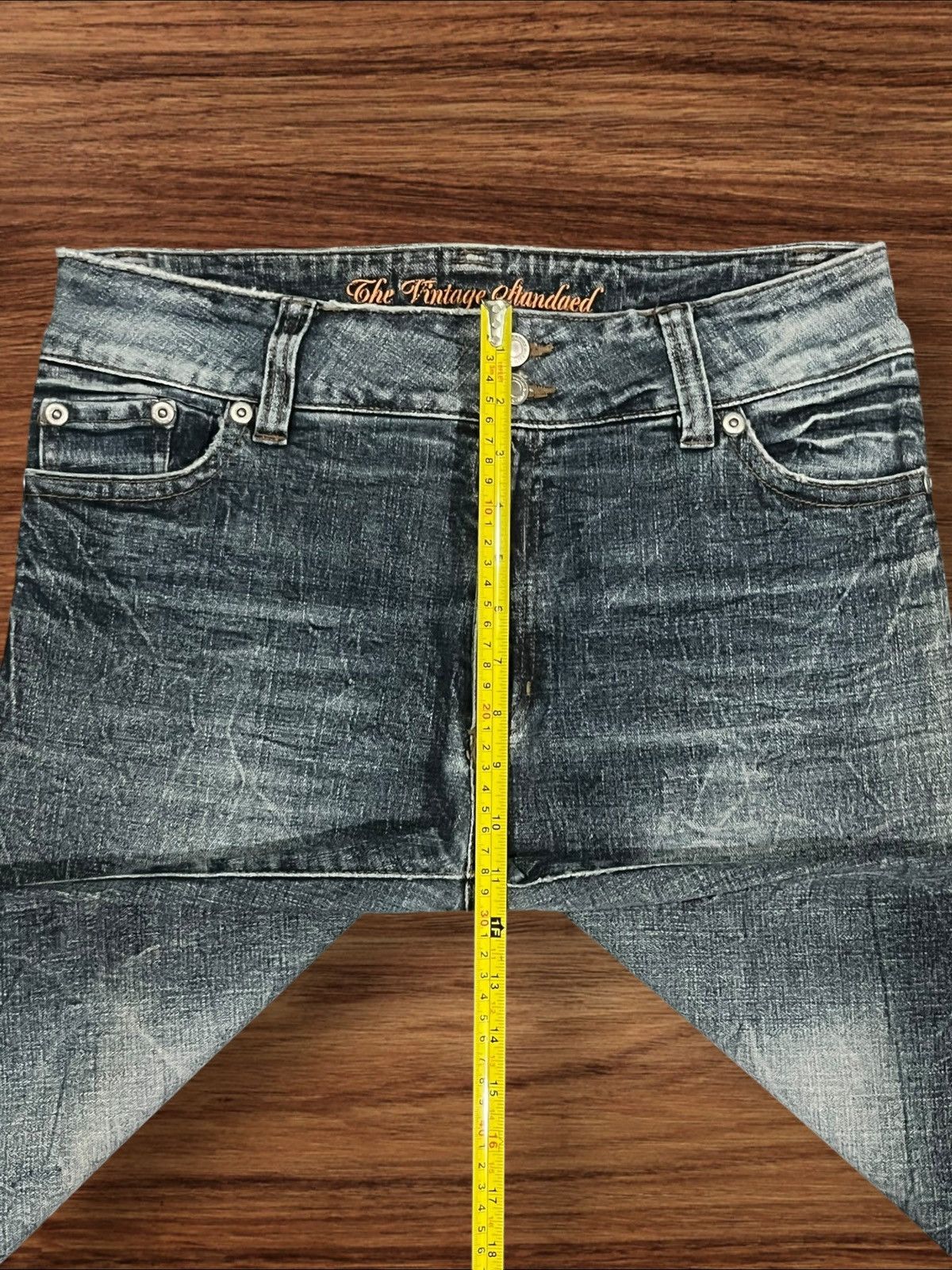 Japanese Brand ⚡️Flare⚡️Vintage Japanese Brand Double Button Dark Washed Jean Size 32" / US 10 / IT 46 - 11 Thumbnail