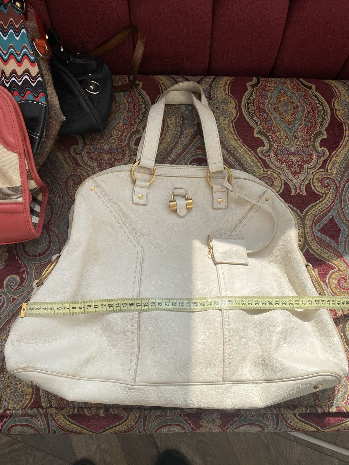 Yves Saint Laurent Vintage Yves Saint Laurent Cream Leather "Large Muse" Bag Size ONE SIZE - 22 Thumbnail