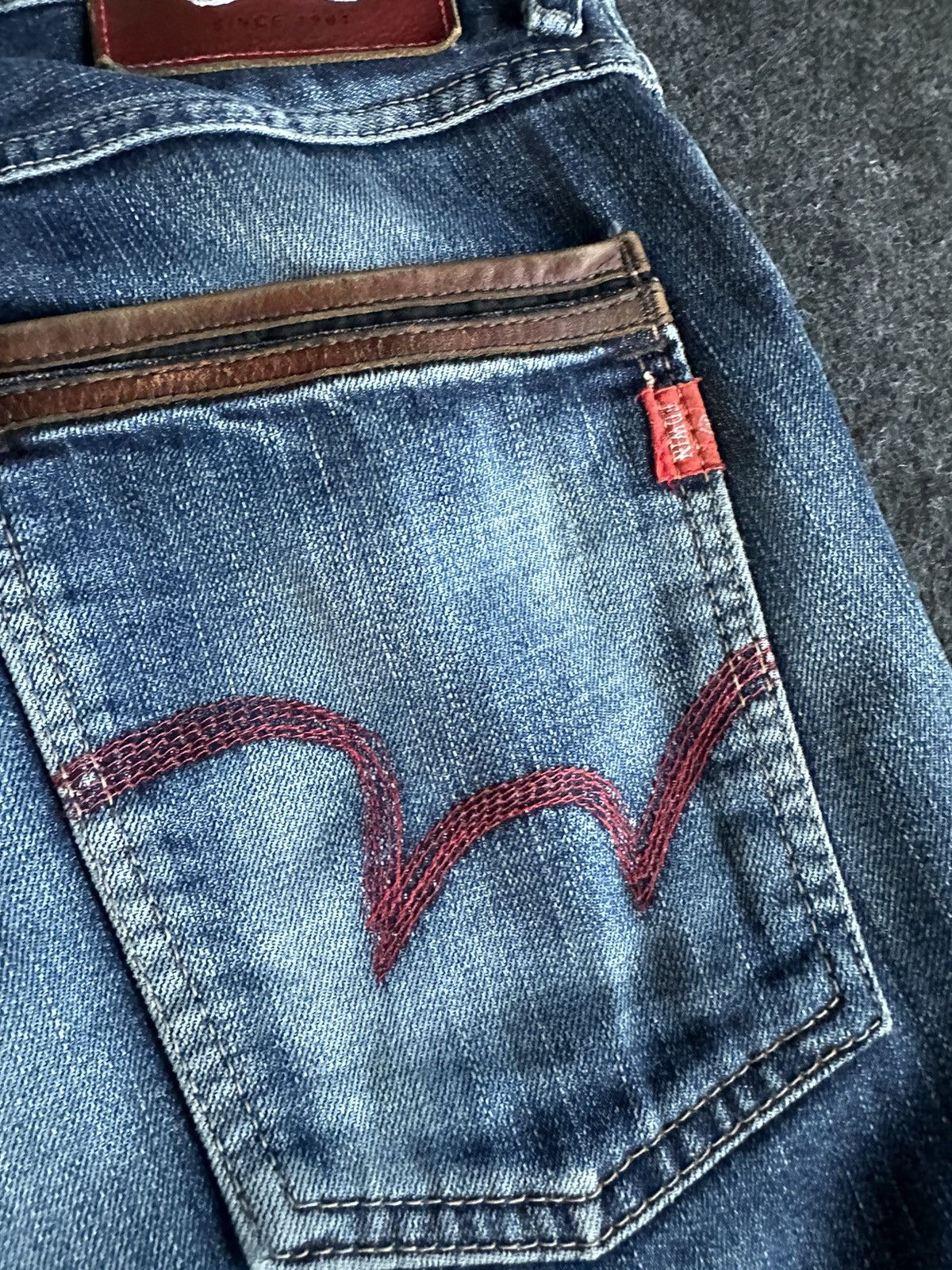 Edwin Vintage 90s Edwin Blue Trip Stone Washed Denim 30x29 D382 Size US 30 / EU 46 - 8 Thumbnail