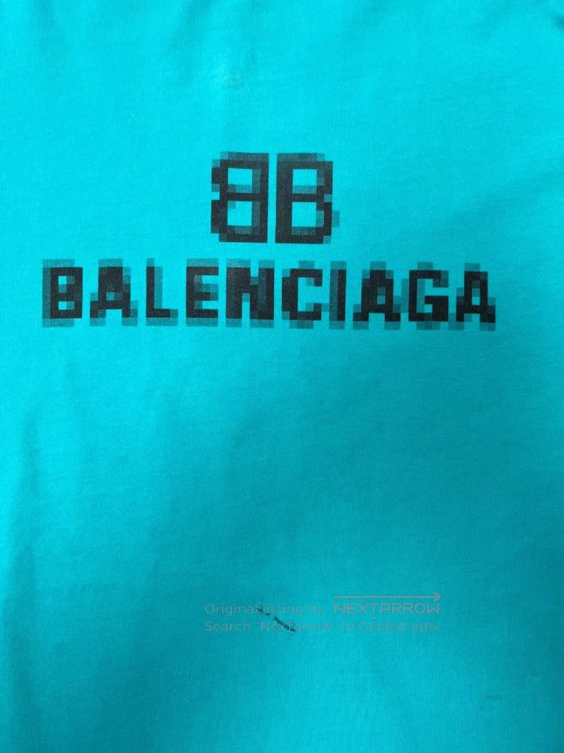 Balenciaga Balenciaga Mosaic Blurred Logo BB Letter Loose Ripped Dist Size US S / EU 44-46 / 1 - 3 Thumbnail