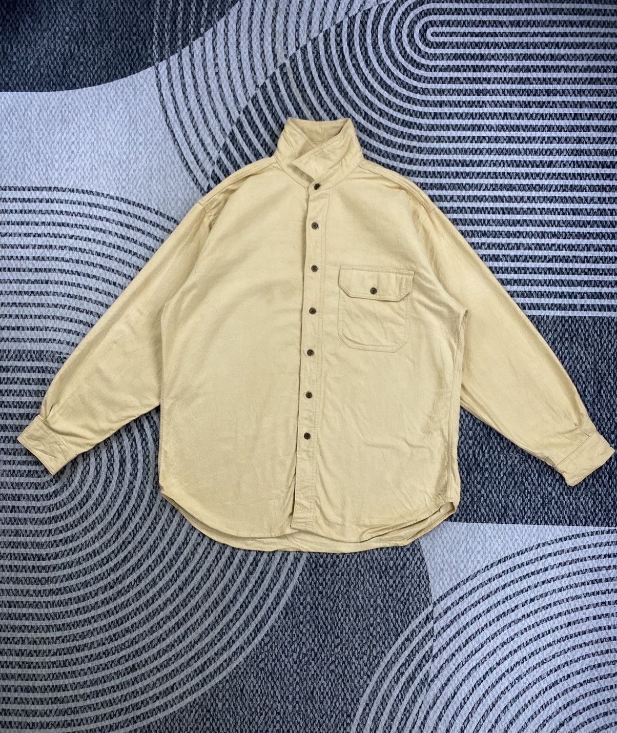 Lands' End Vintage Land’s End Casual Plaind Flannel Shirt Size US XL / EU 56 / 4 - 5 Thumbnail