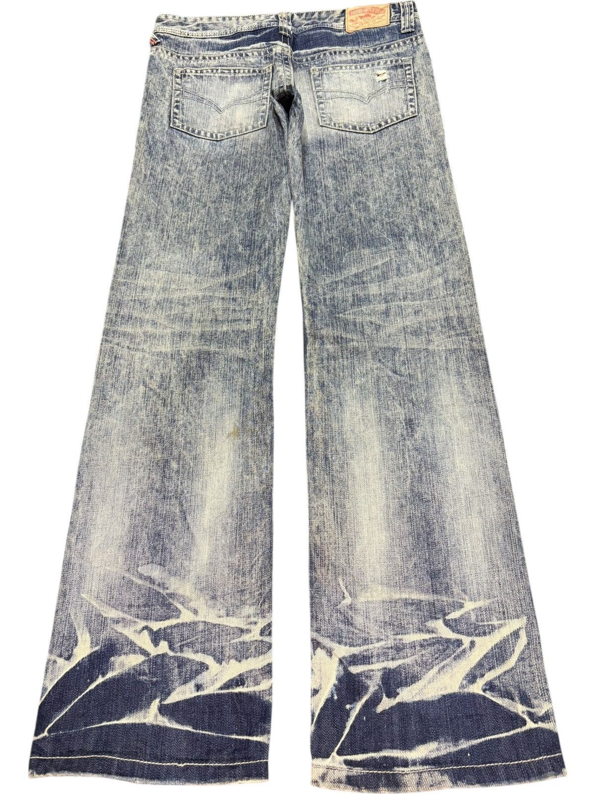Ksubi Vintage Japanese Brand Bleached Distress Loose Jeans Size 32" / US 10 / IT 46 - 2 Thumbnail