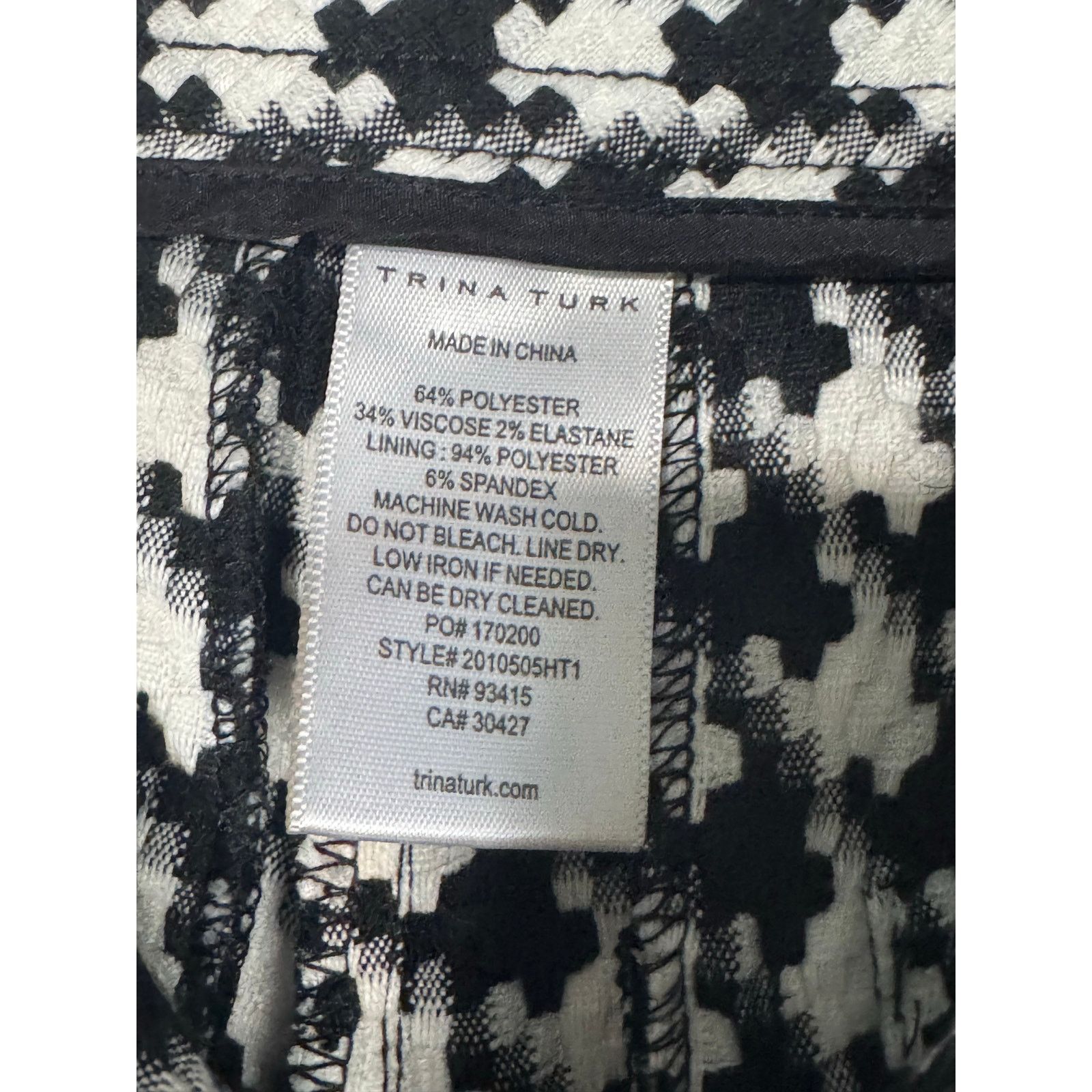 Trina Turk Trina Turk · Houndstooth Flare Pants · Bell Bottom · Size 4 Size 27" / US 4 / IT 40 - 4 Thumbnail