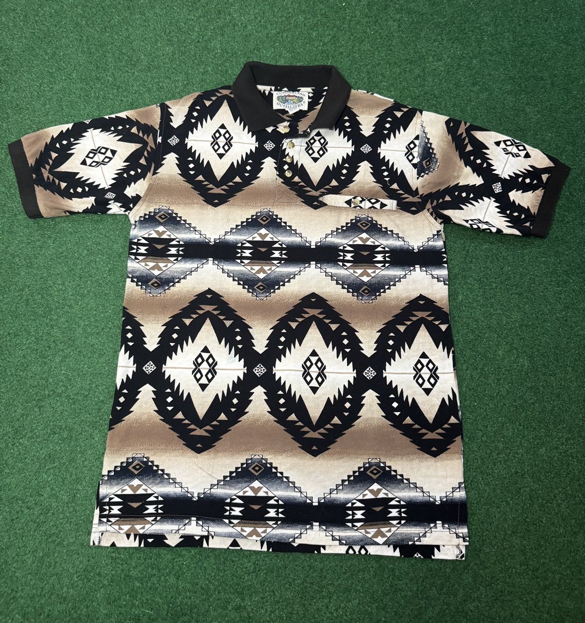Vintage Vintage 80s 90s Grandpa Aztec Southwestern Polo Shirt Size US L / EU 52-54 / 3 - 1 Thumbnail