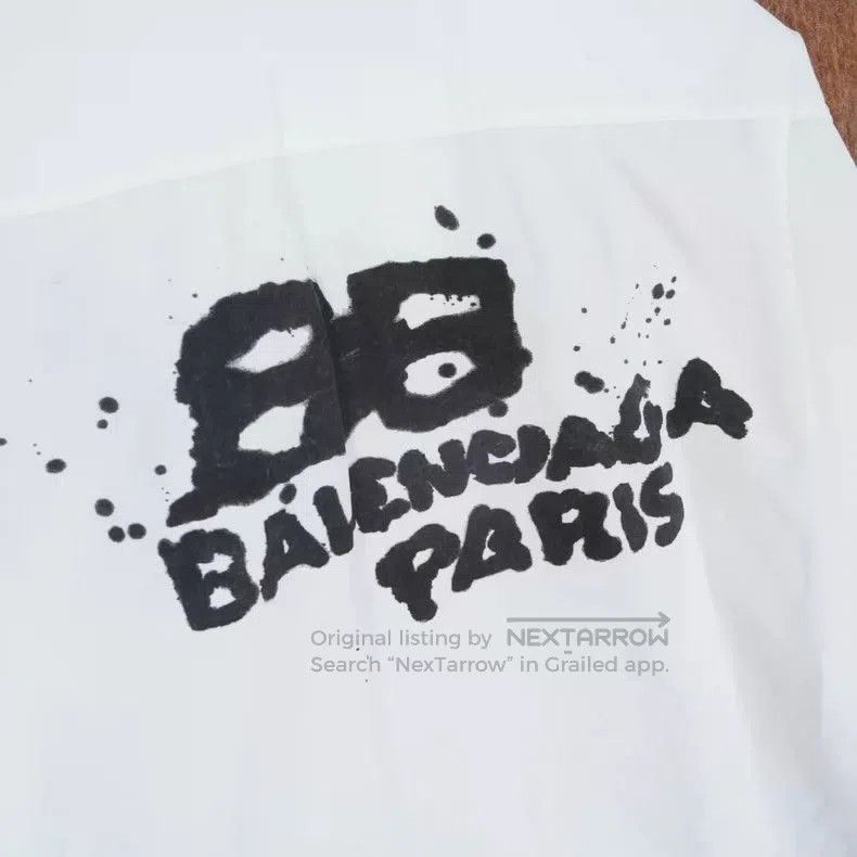 Balenciaga Balenciaga White Ink Letter Shirt. Size US S / EU 44-46 / 1 - 5 Thumbnail