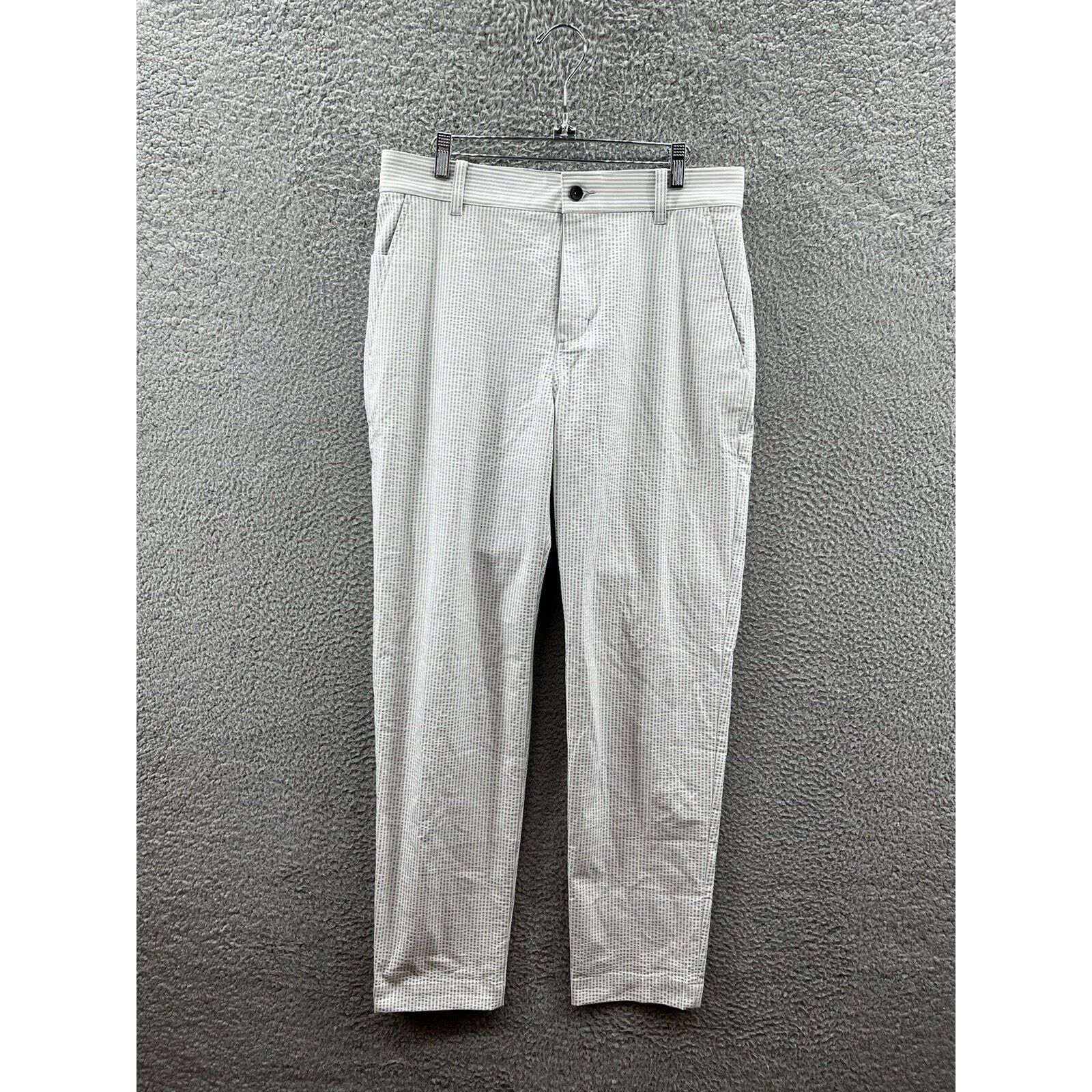 Nike Dri-FIT UV Gray Stripe Seersucker Golf Chino Pants